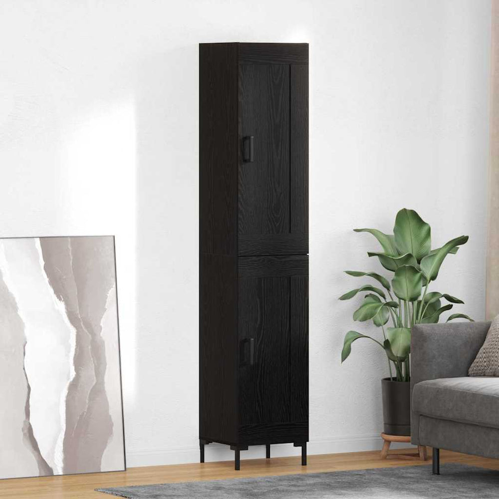 Tall Cabinet Black Oak 34.5 x 34 x 180 cm