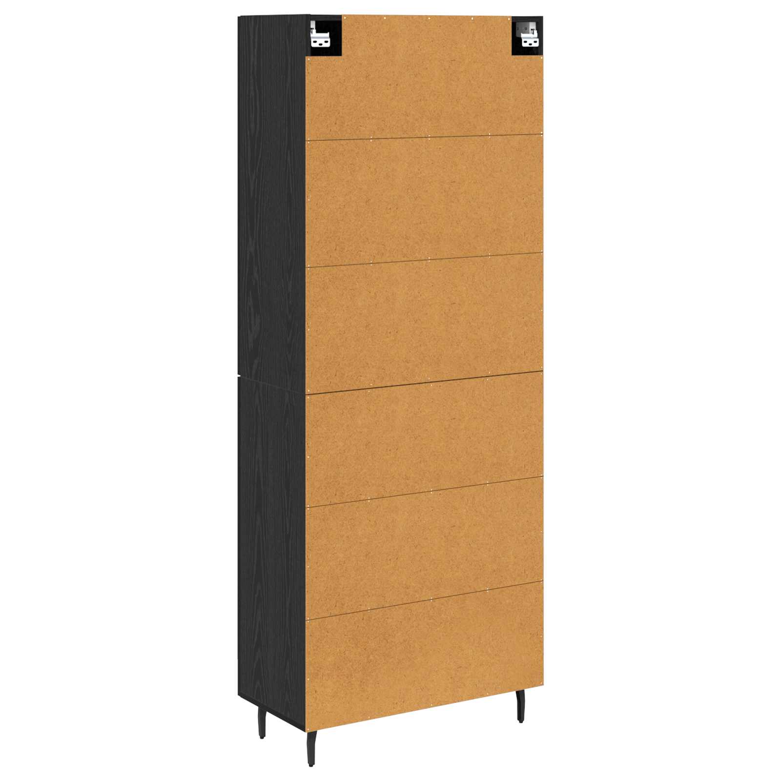Tall cabinet with 2 drawers Black oak