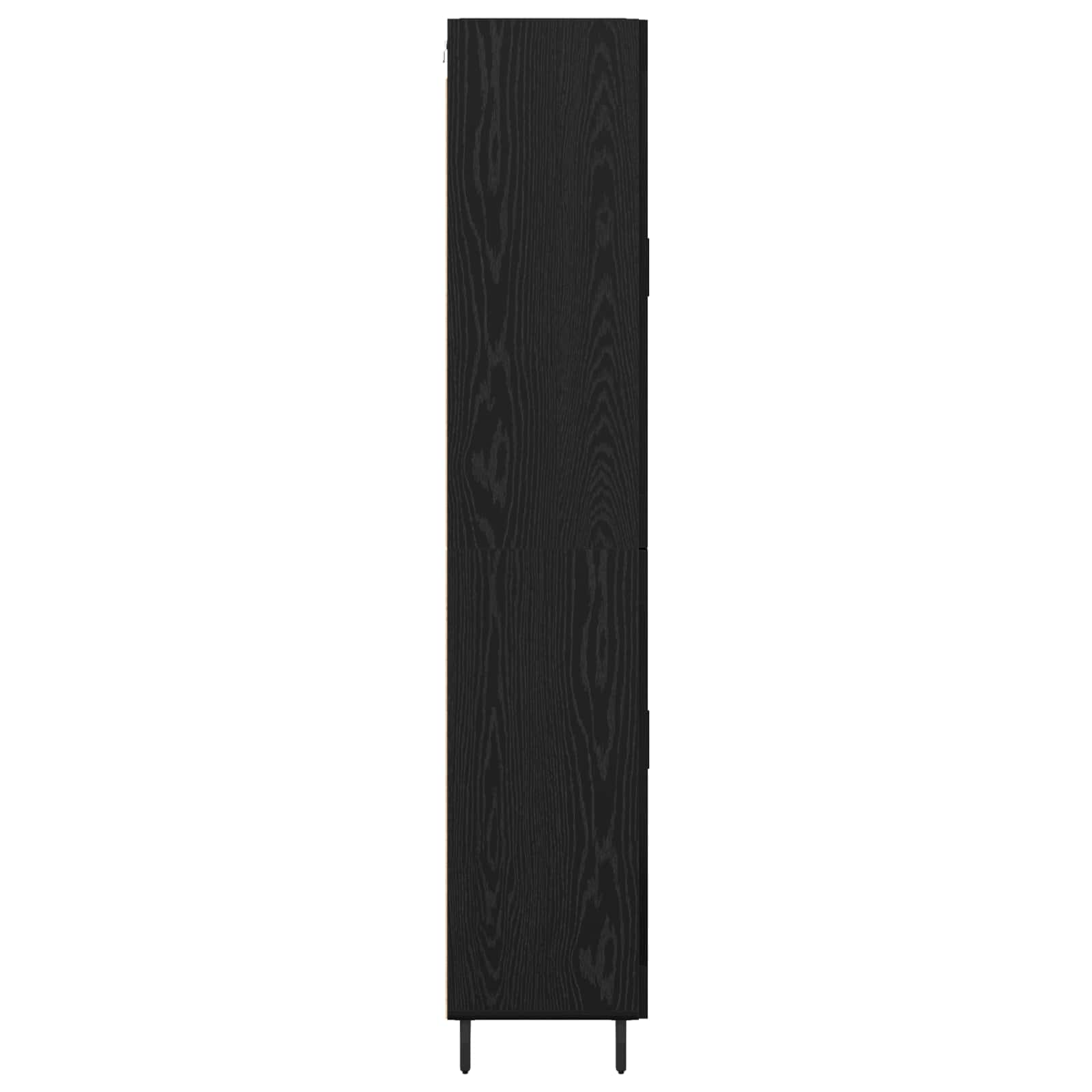 Tall cabinet with 2 drawers Black oak