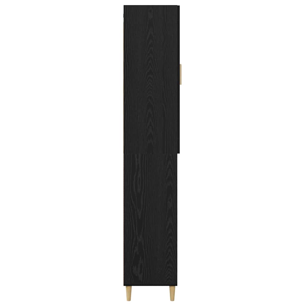 Tall cabinet 2 pcs Black oak Engineered wood