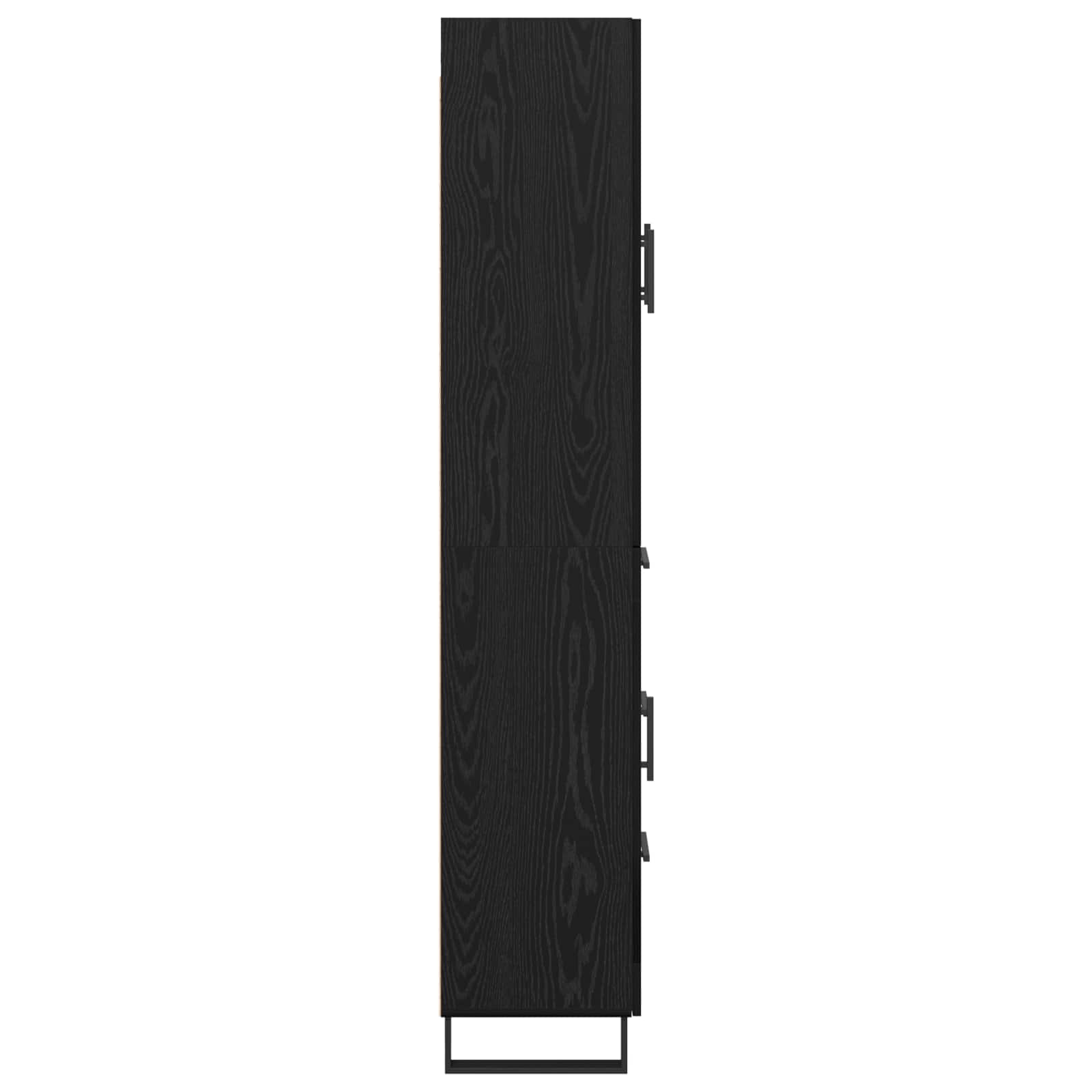 Tall cabinet with 2 drawers Black oak