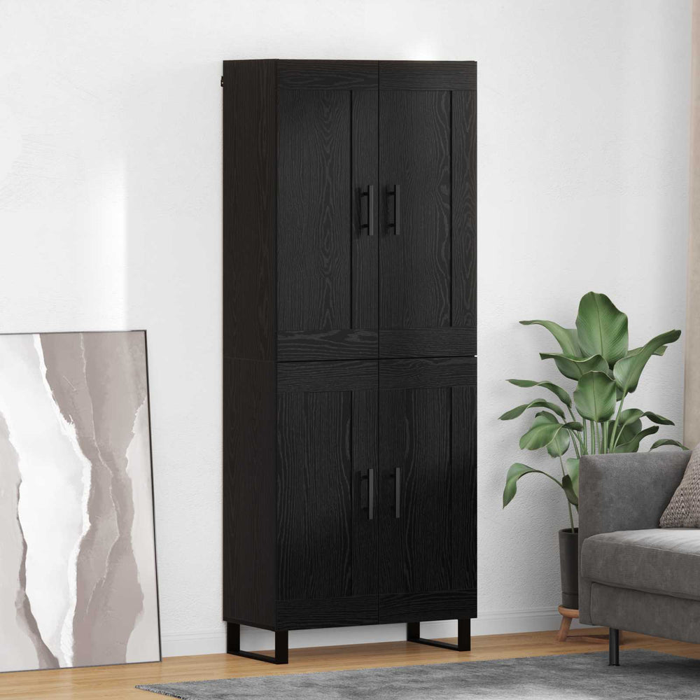 Highboard Black Oak 69.5x34x180 cm