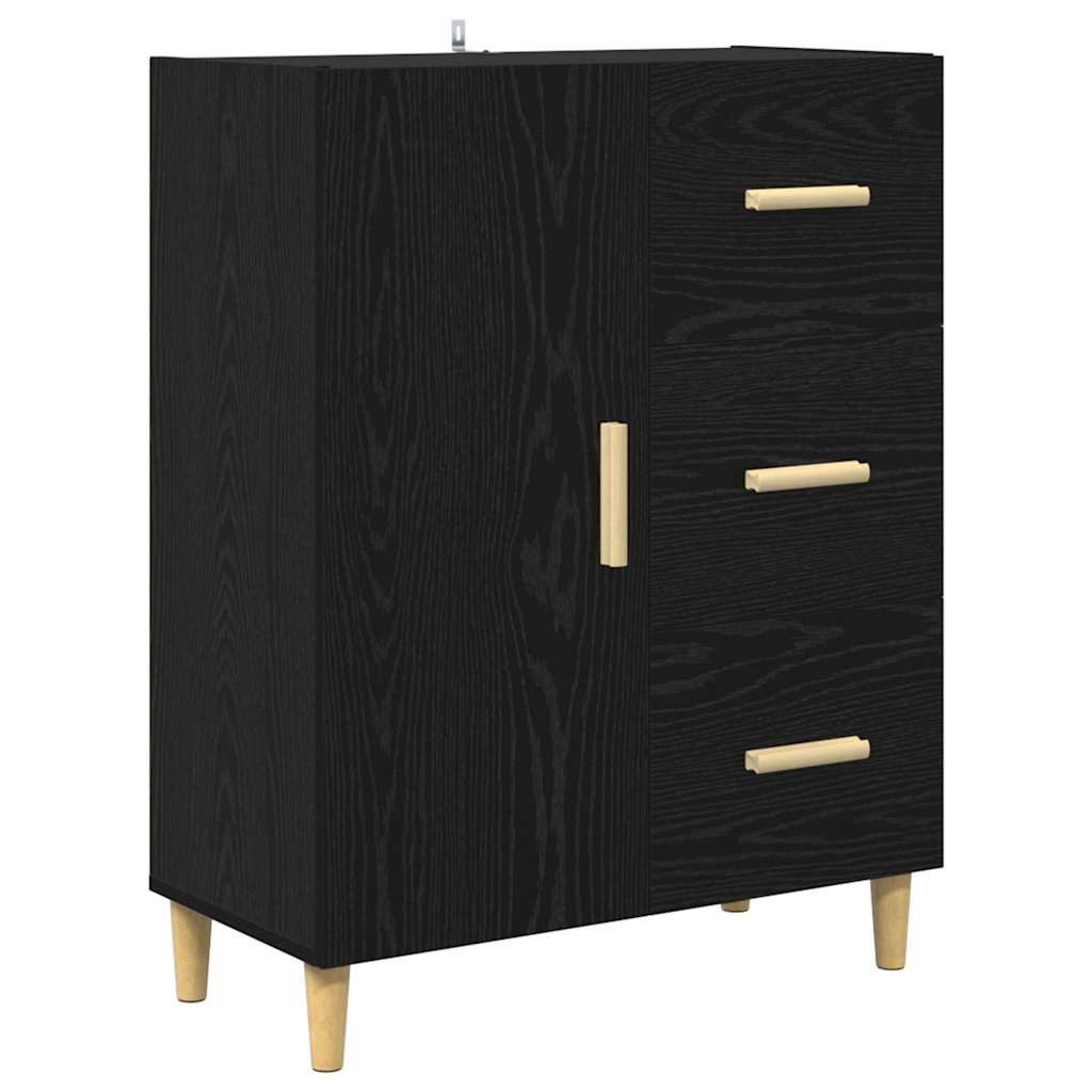 Augsts skapītis 2 gab. Melns ozols 69,5 x 34 x 180 cm