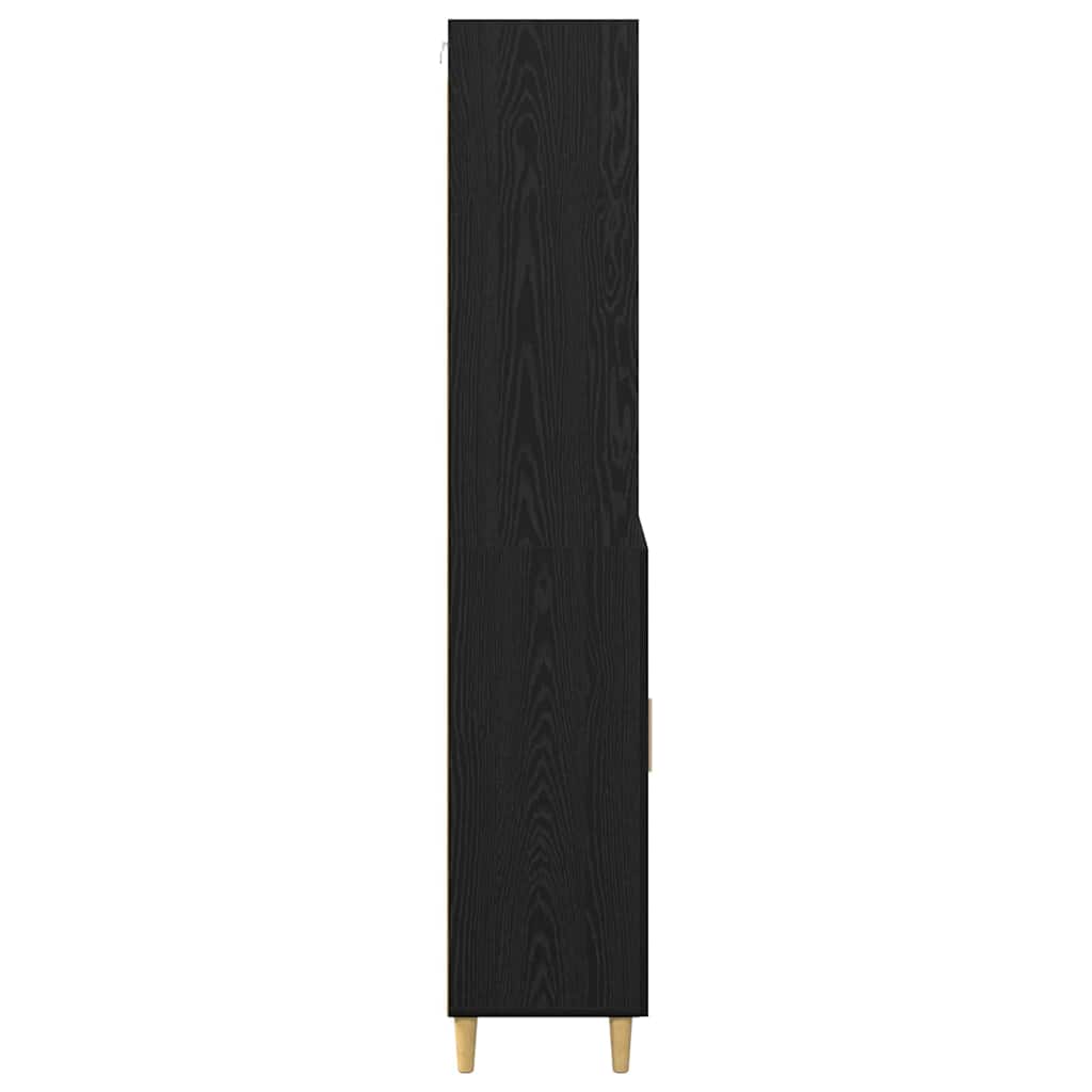 Augsts skapītis 2 gab. Melns ozols 69,5 x 34 x 180 cm