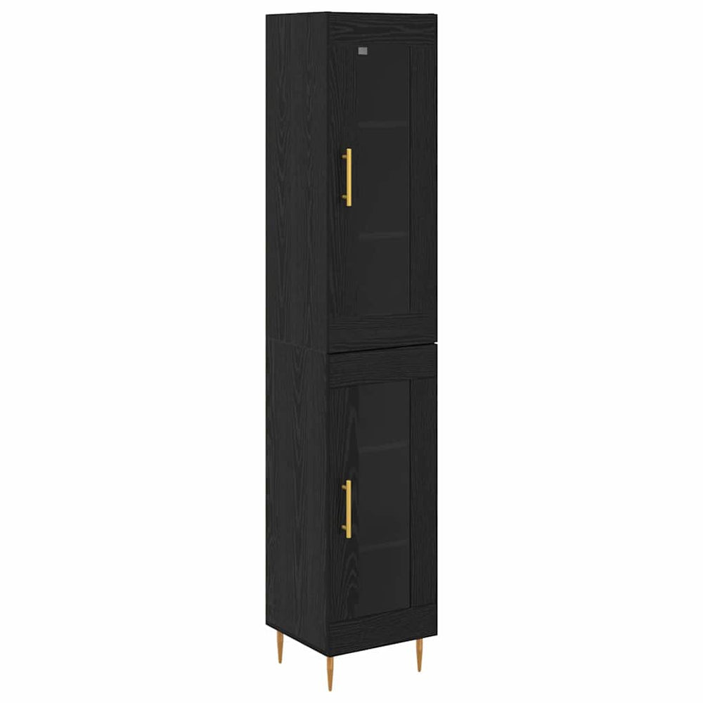 Tall Cabinet Black Oak 34.5 x 34 x 180 cm