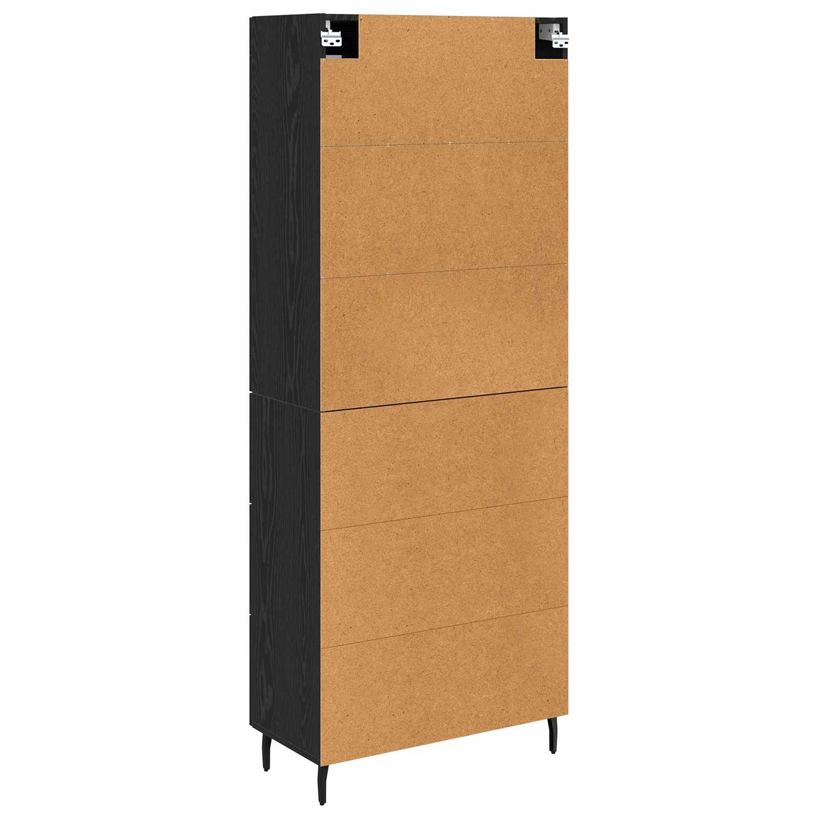 Aukštas spintelė su stalčių 2 pcs Juodas ąžuolas