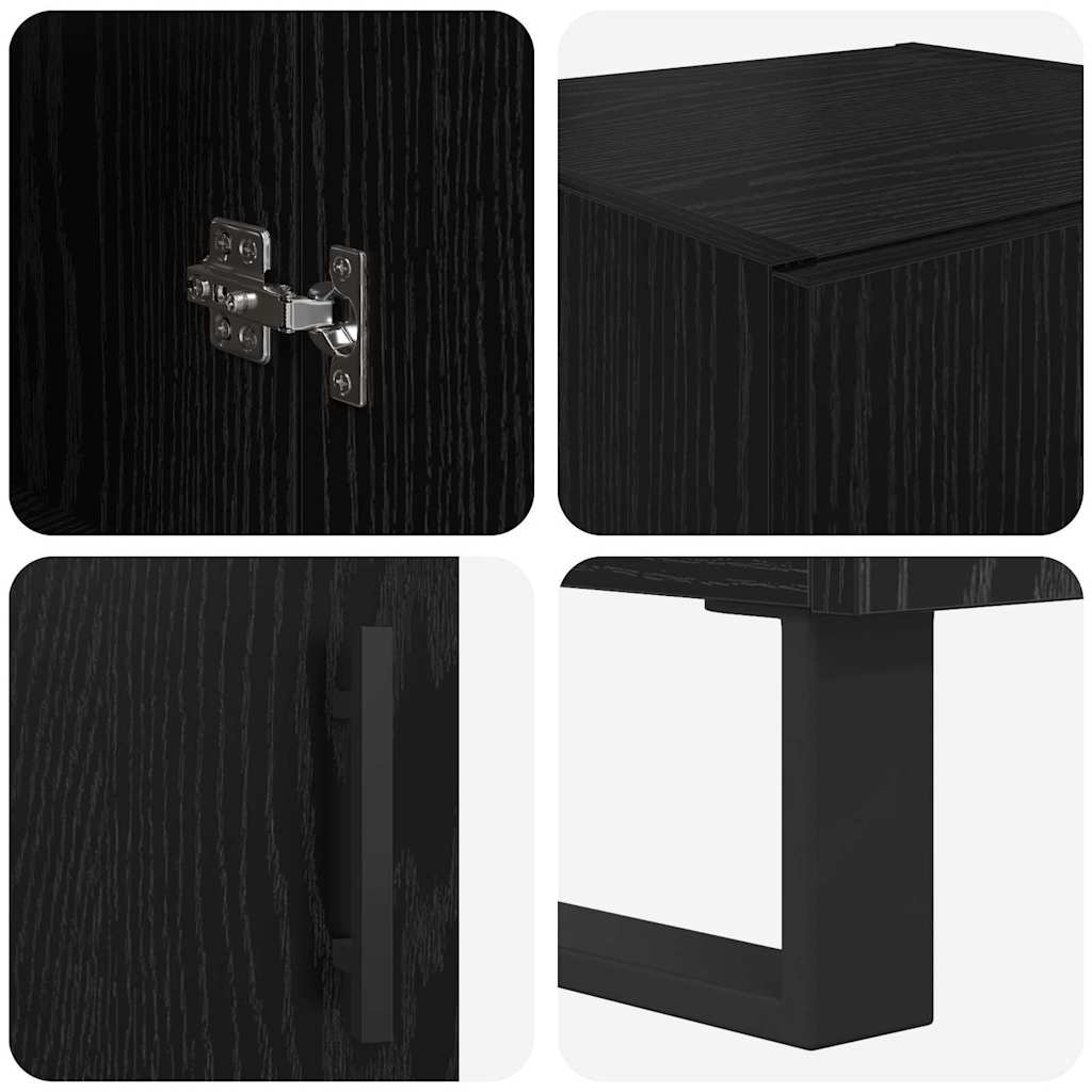Highboard Black Oak 69.5x34x180 cm