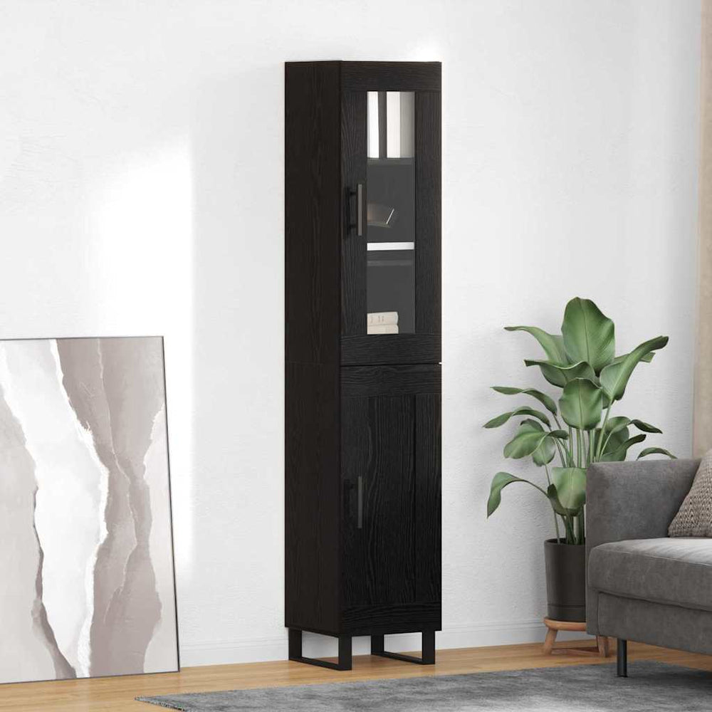 Highboard Black Oak 69.5x34x180 cm