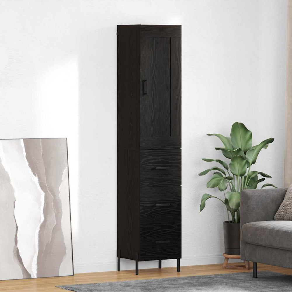 Highboard Black oak 34.5 x 34 x 180 cm