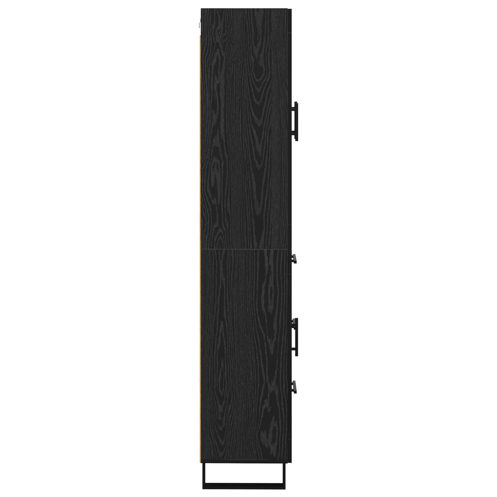 Tall cabinet with 2 drawers Black oak