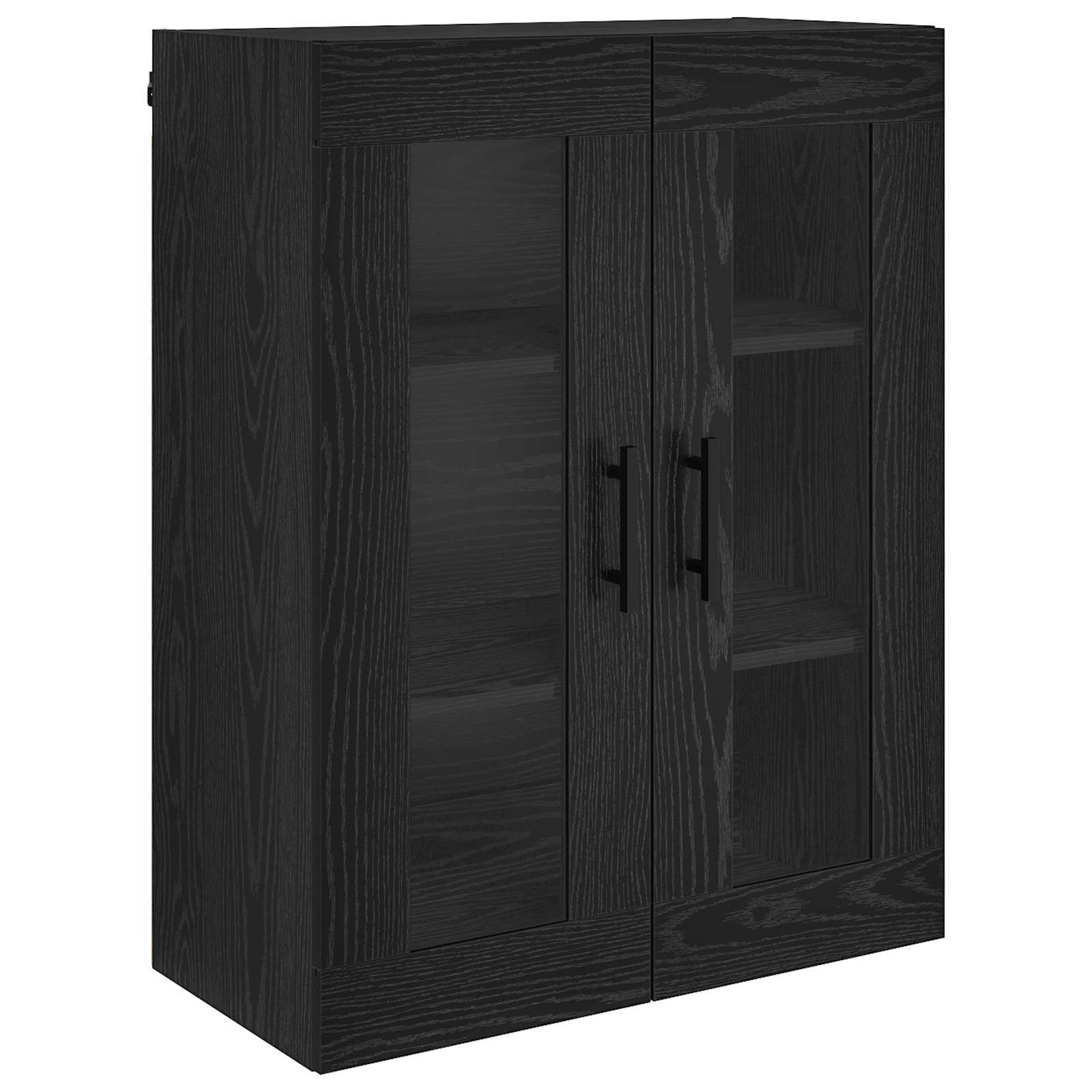 Tall cabinet with 2 drawers Black oak
