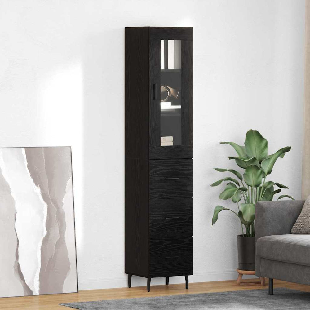 Highboard Black oak 34.5 x 34 x 180 cm