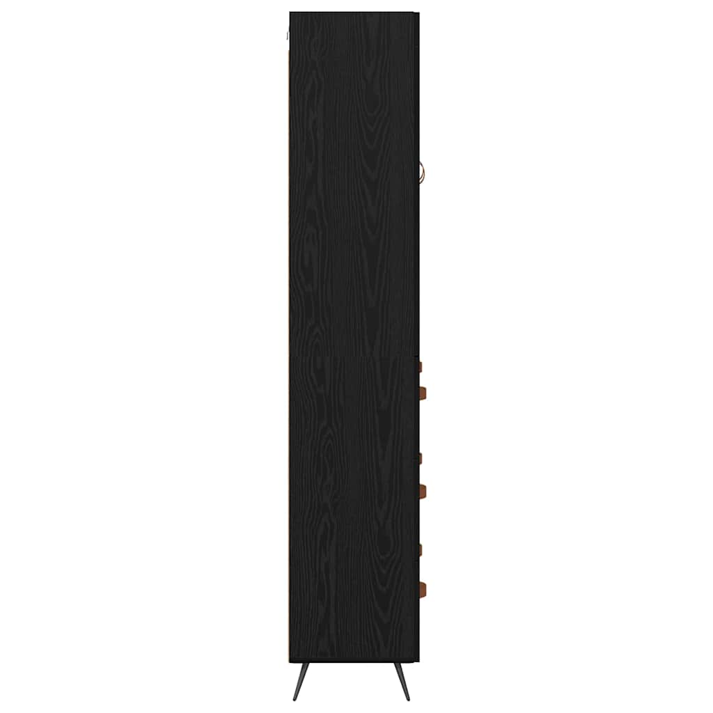 Aukštas spintelė su stalčių Juodas ąžuolas 69,5 x 34 x 180 cm