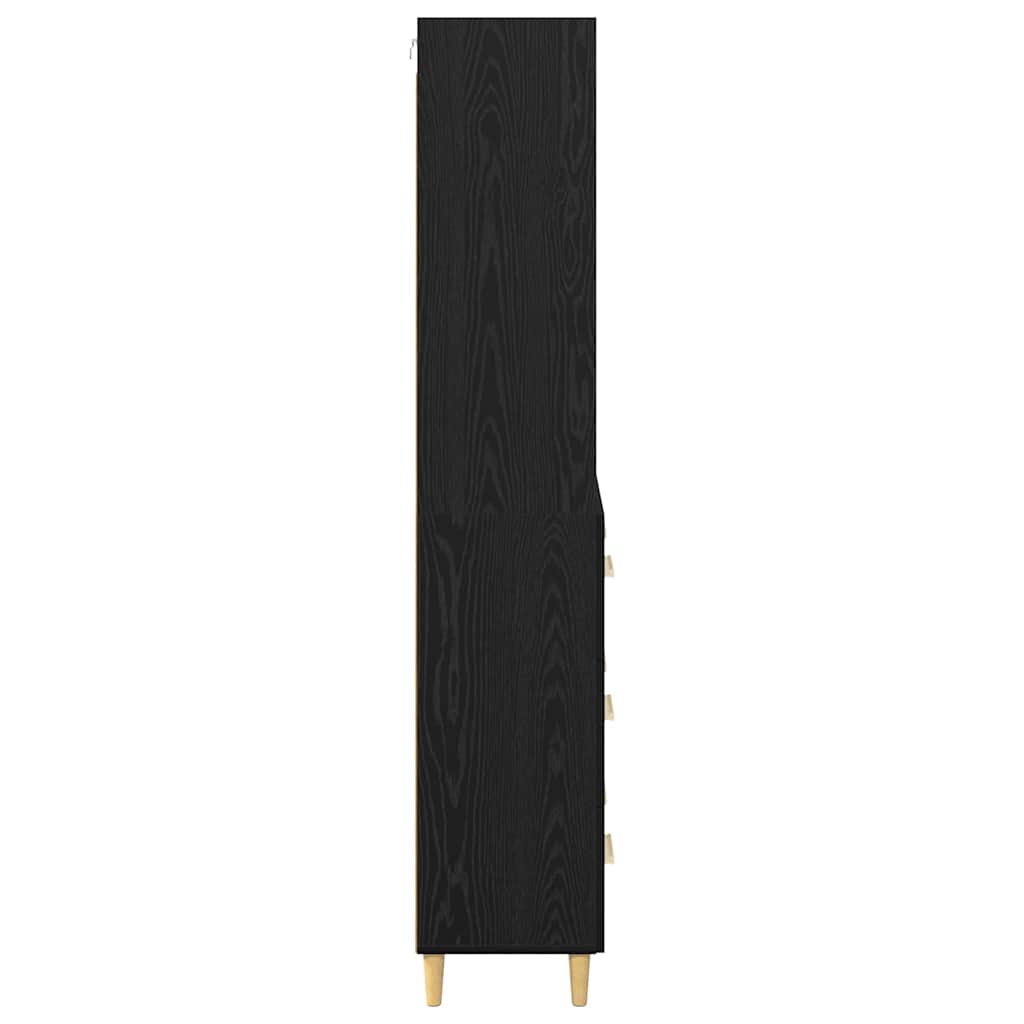 Augsts skapītis 2 gab. Melns ozols 69,5 x 34 x 180 cm