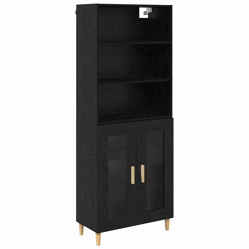 Highboard 2 pcs Black oak 69.5 x 34 x 180 cm