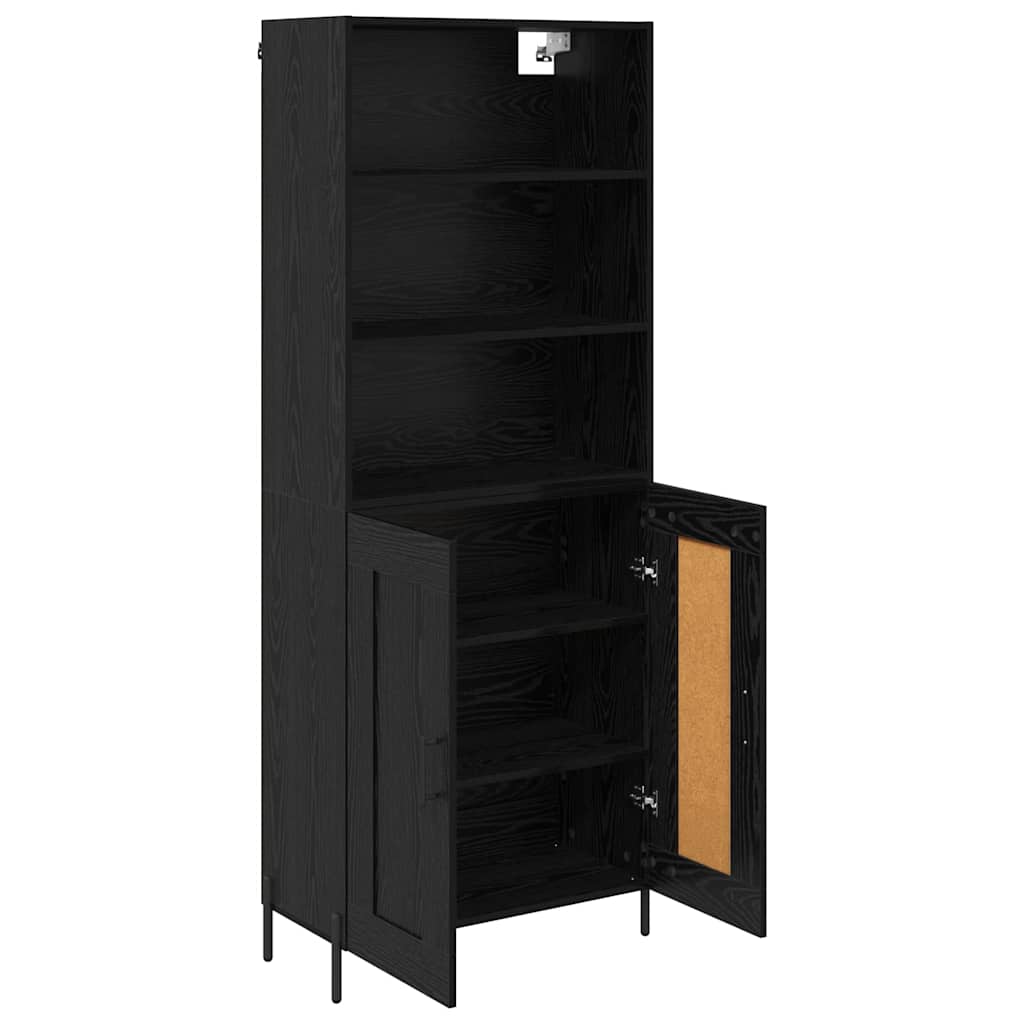 Highboard 2 pcs black oak 69.5 x 34 x 180 cm