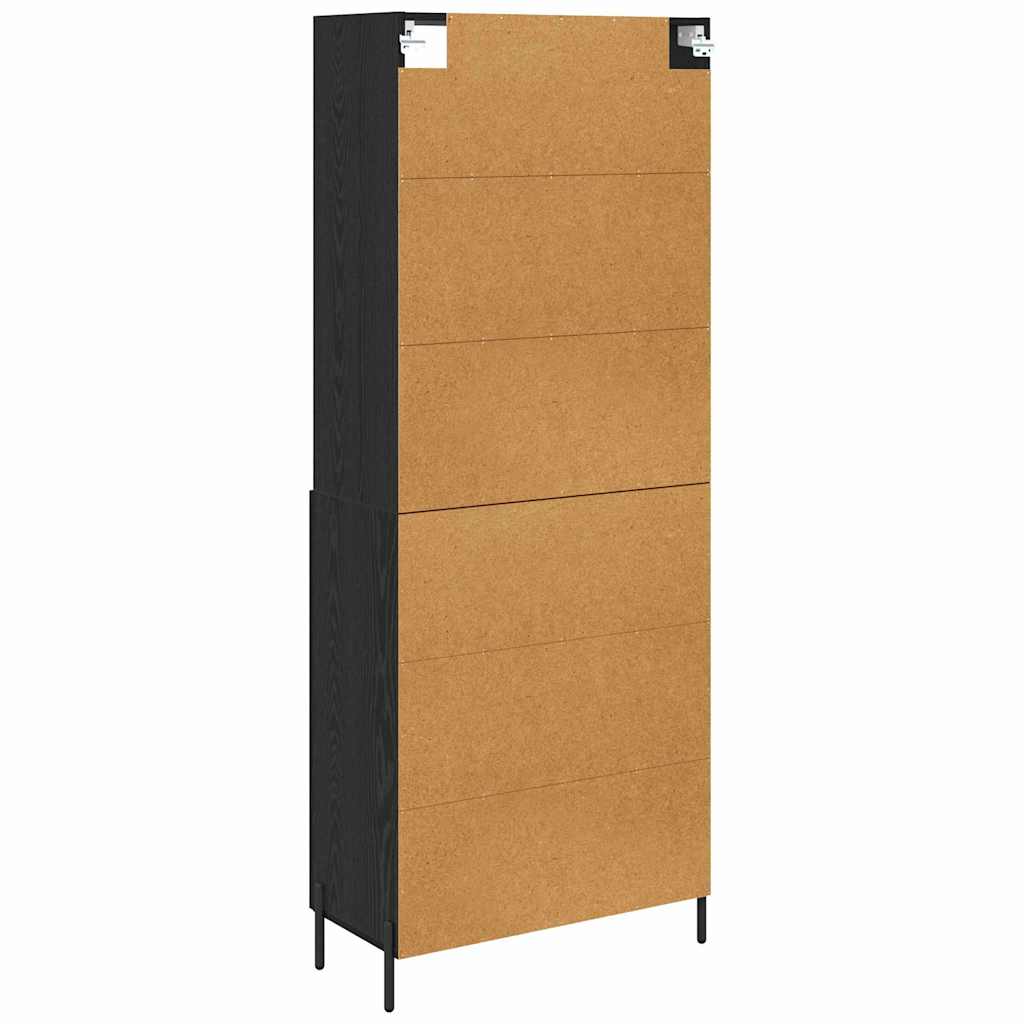Highboard 2 pcs black oak 69.5 x 34 x 180 cm