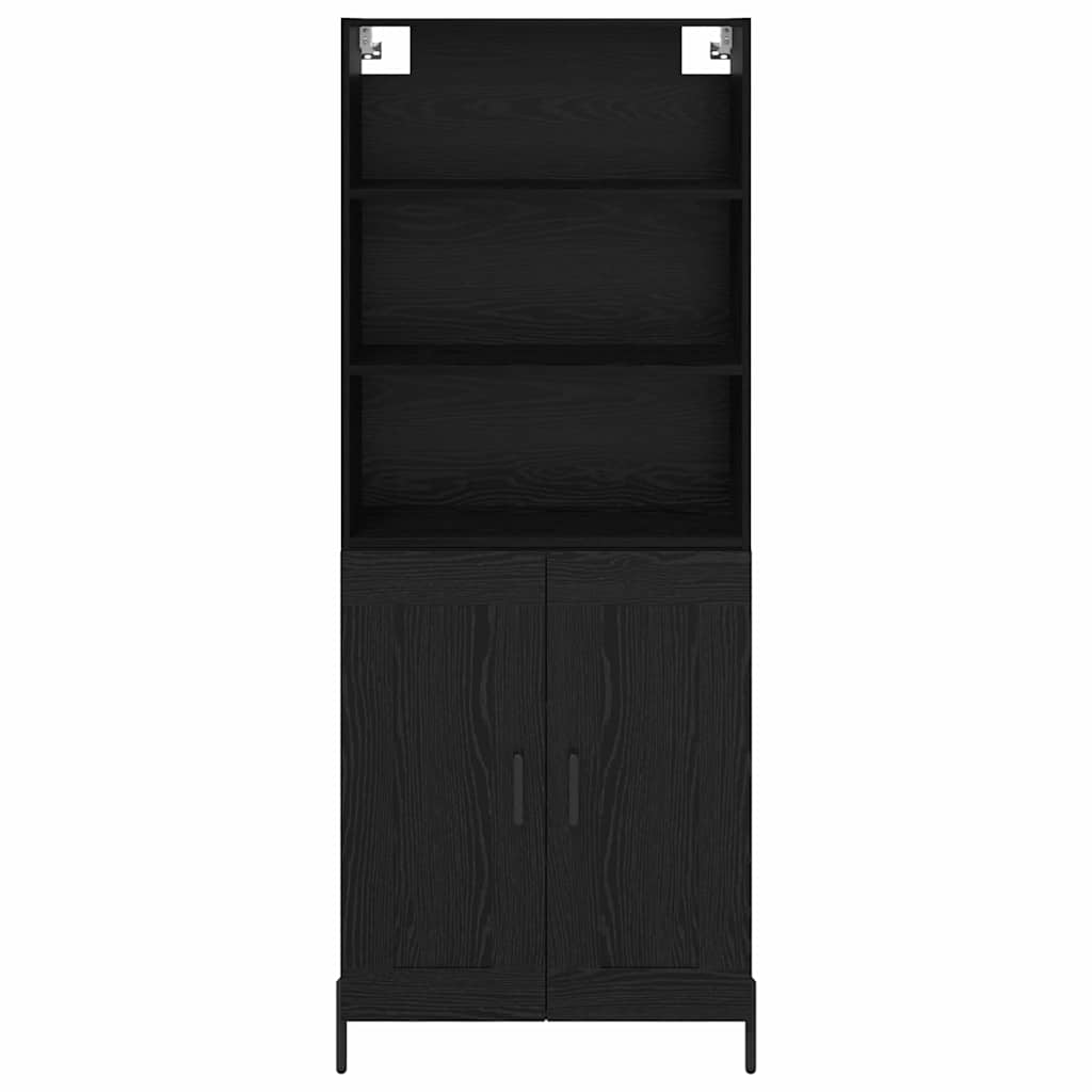 Highboard 2 pcs black oak 69.5 x 34 x 180 cm