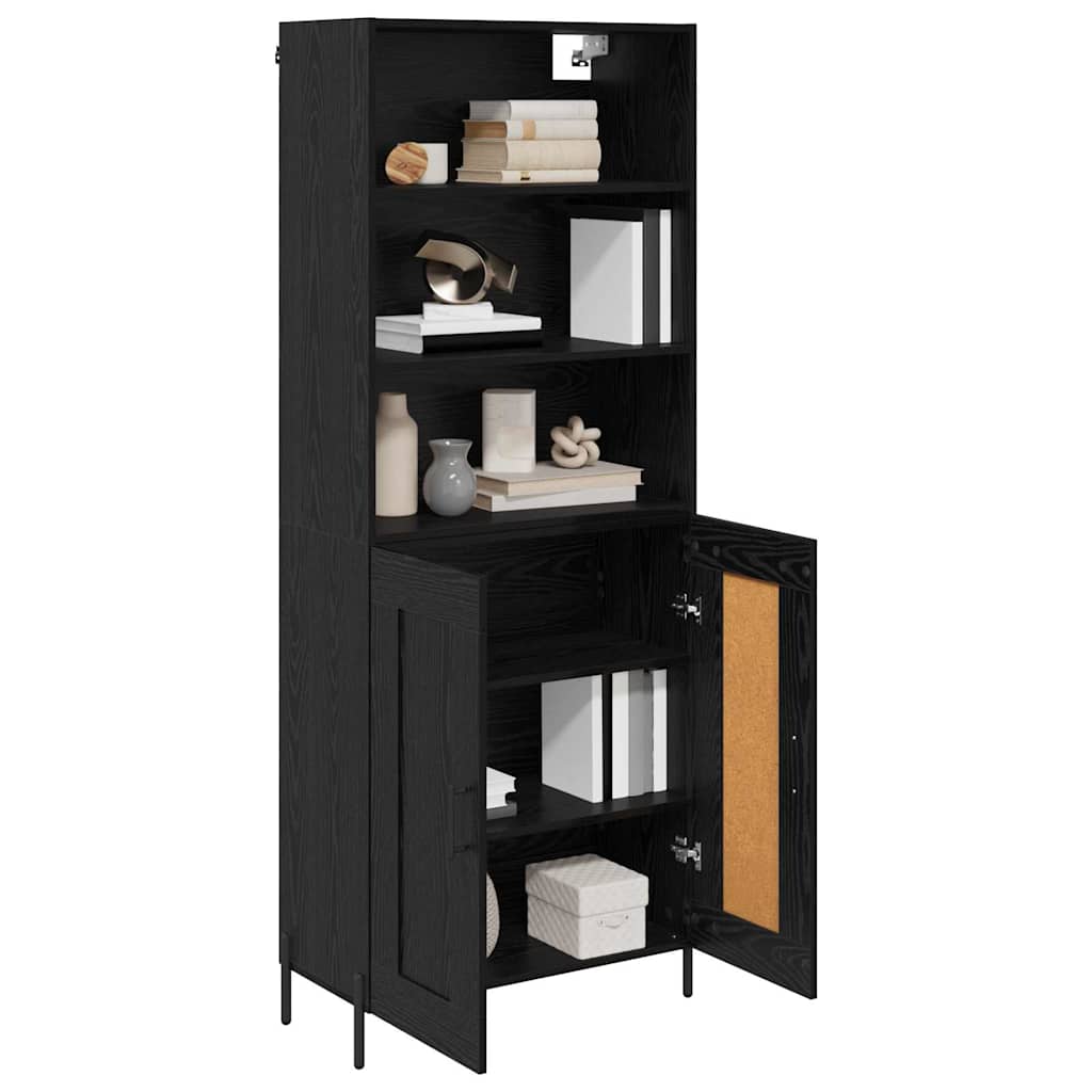 Highboard 2 pcs black oak 69.5 x 34 x 180 cm