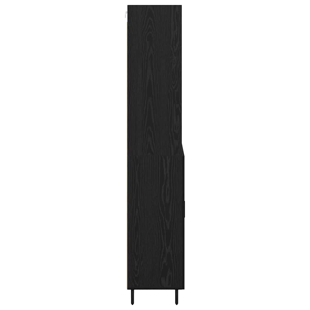 Highboard 2 pcs black oak 69.5 x 34 x 180 cm