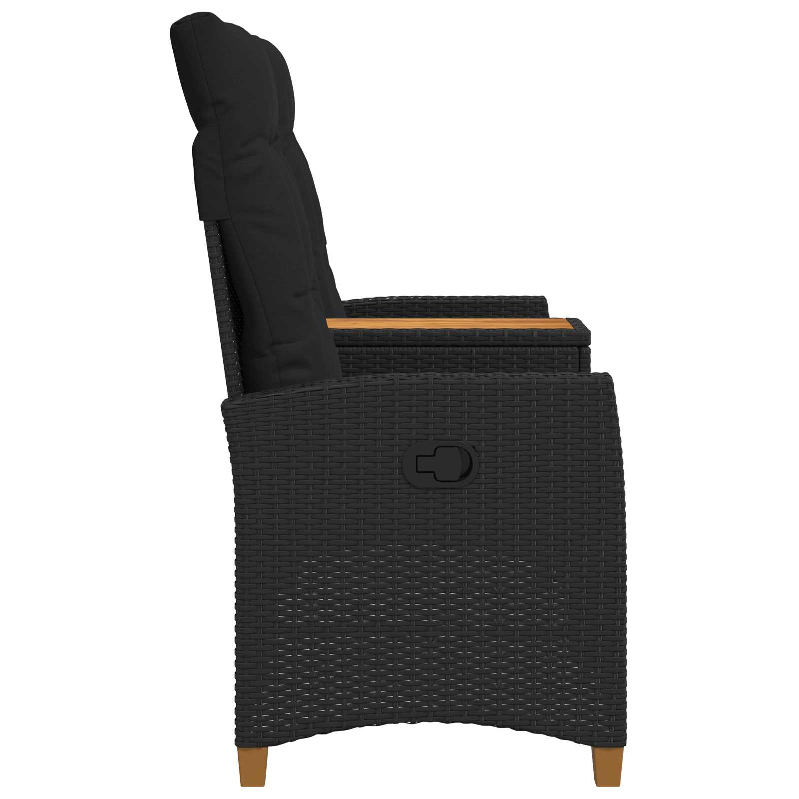 Atgāžams soliņš ar galdu melns 126 x 65 x 112 cm poliuretāns