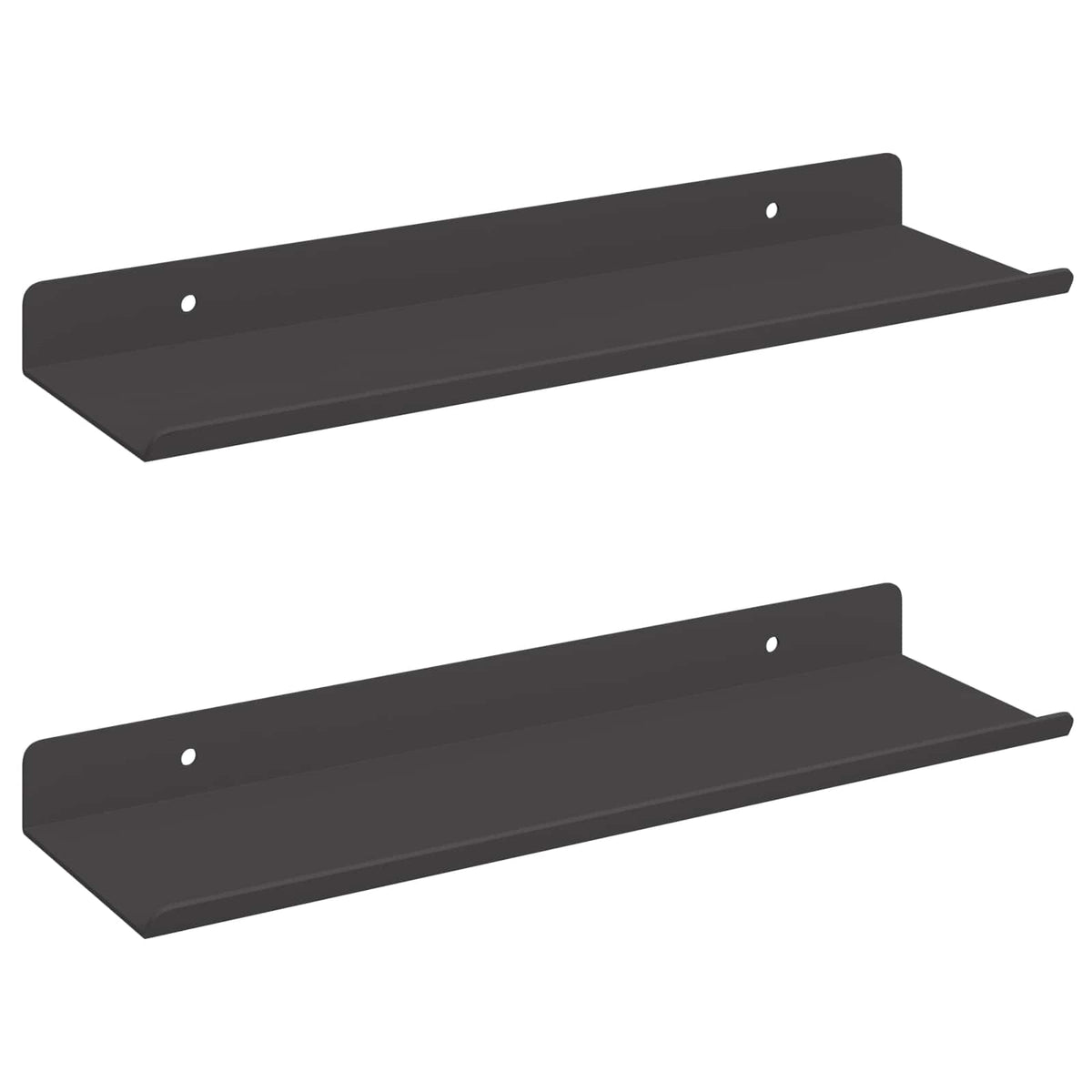 Plūduriuojanti lentyna 2 vnt. Juodas 30 x 9 x 2,5 cm Plienas