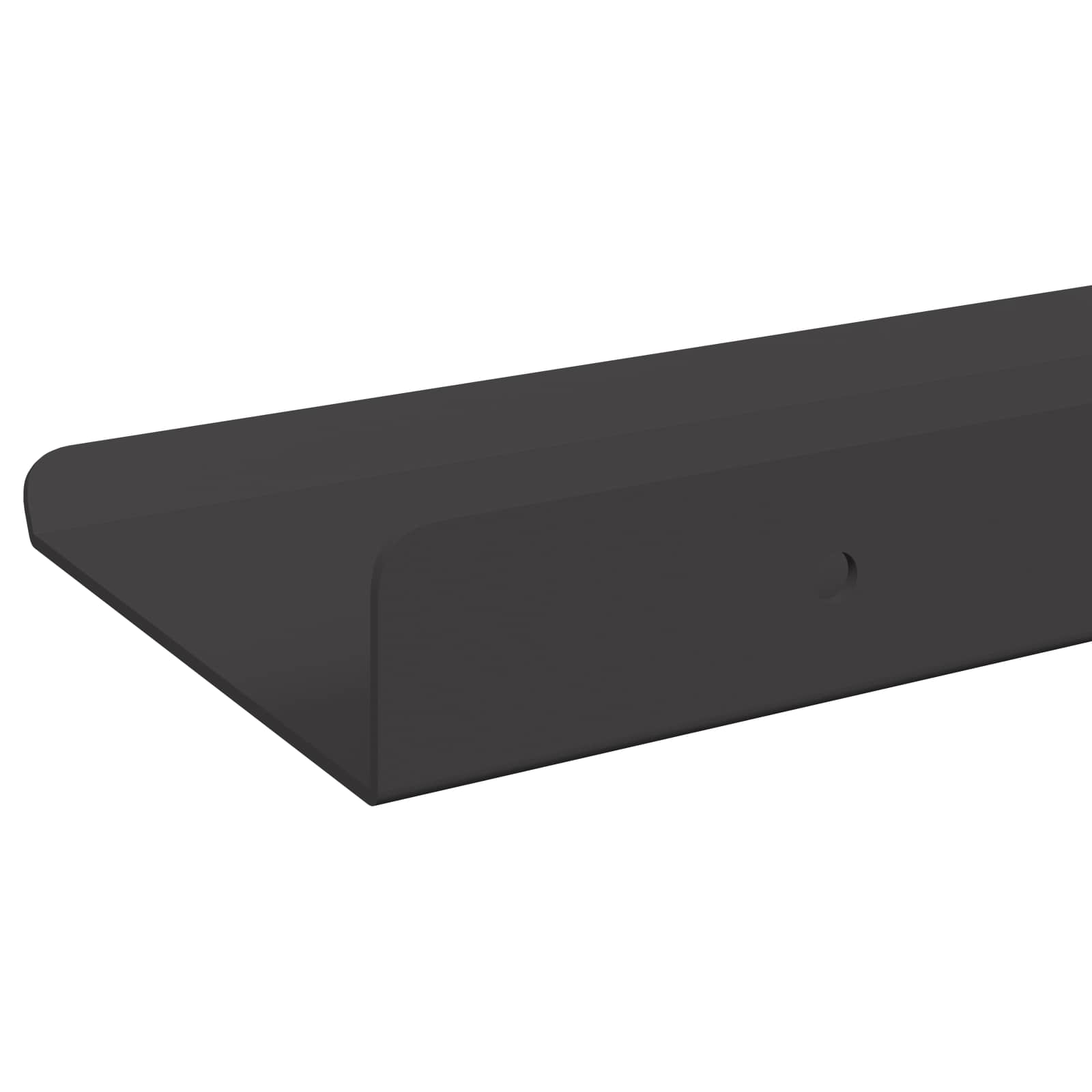 Plūduriuojanti lentyna 4 vnt. Juodas 30 x 9 x 2,5 cm Plienas