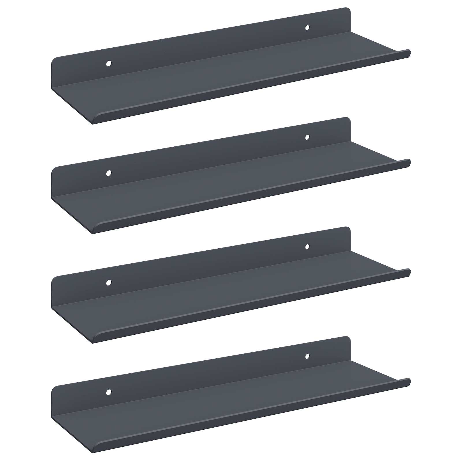 Plūduriuojanti lentyna 4 pcs Antracitas 30 x 9 x 2,5 cm Plienas