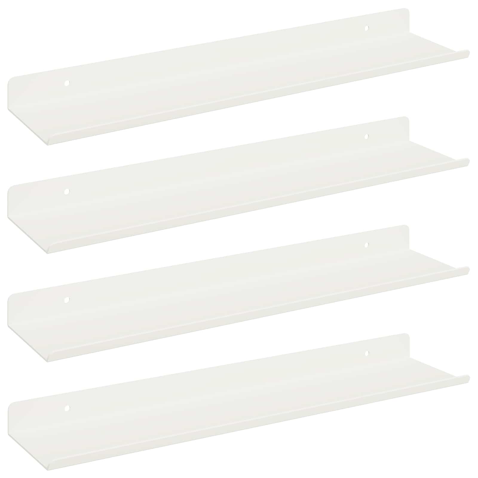 Sienas plaukts ar plauktu 4 gab. Balts 40 x 9 x 2,5 cm