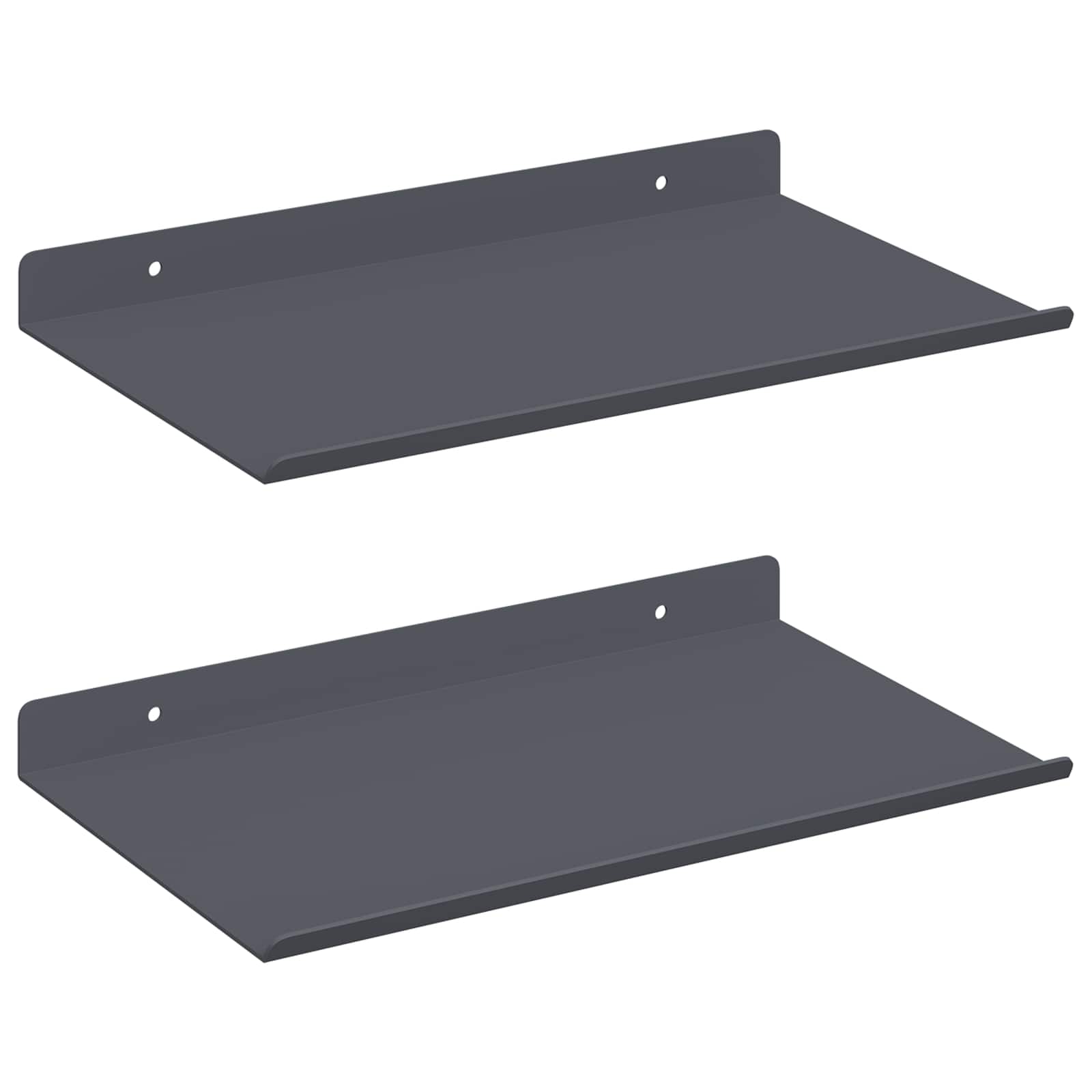 Plūduriuojanti lentyna 2 pcs Antracitas 30 x 18 x 2,5 cm