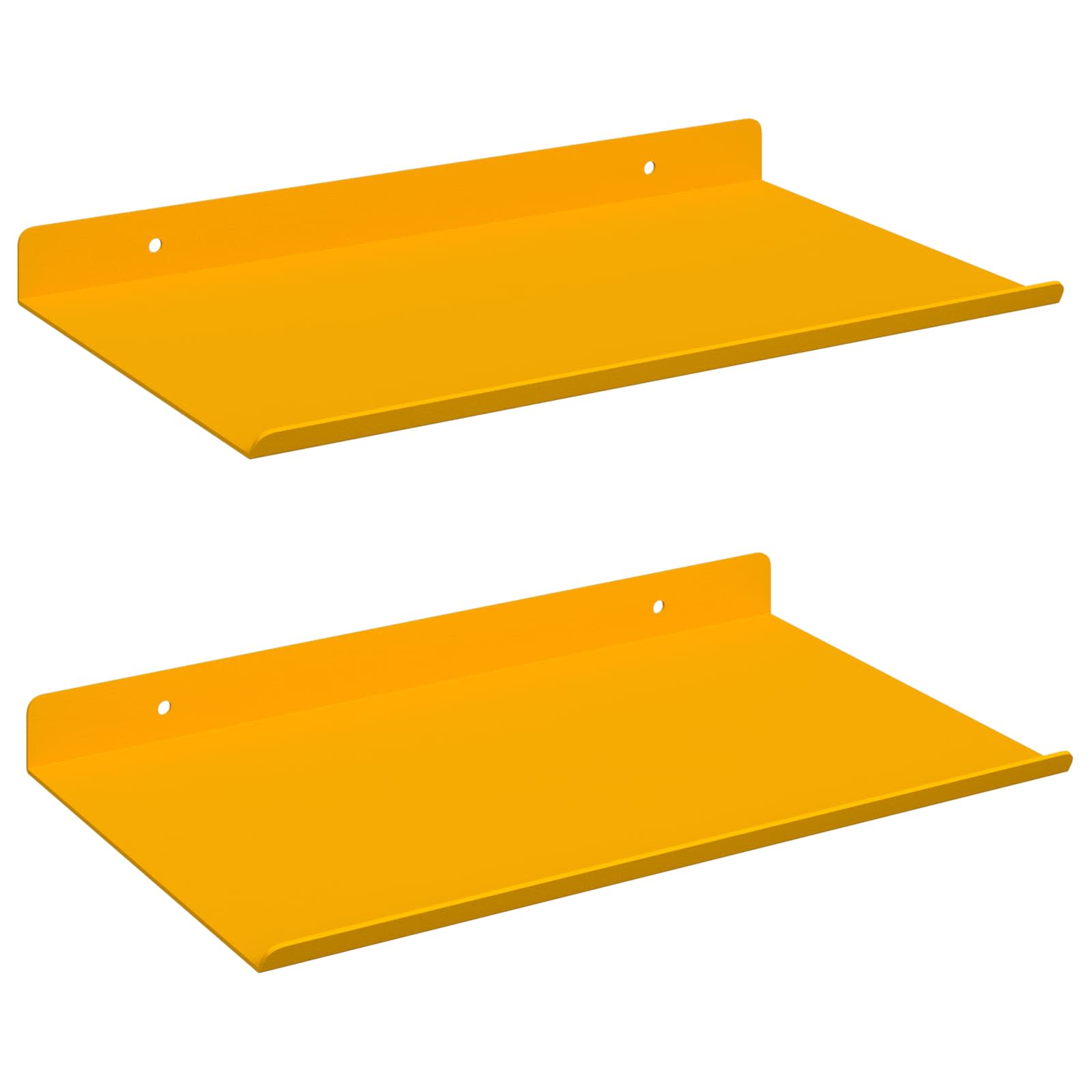 Wall shelf 2 pcs Steamed yellow 30 x 18 x 2.5 cm