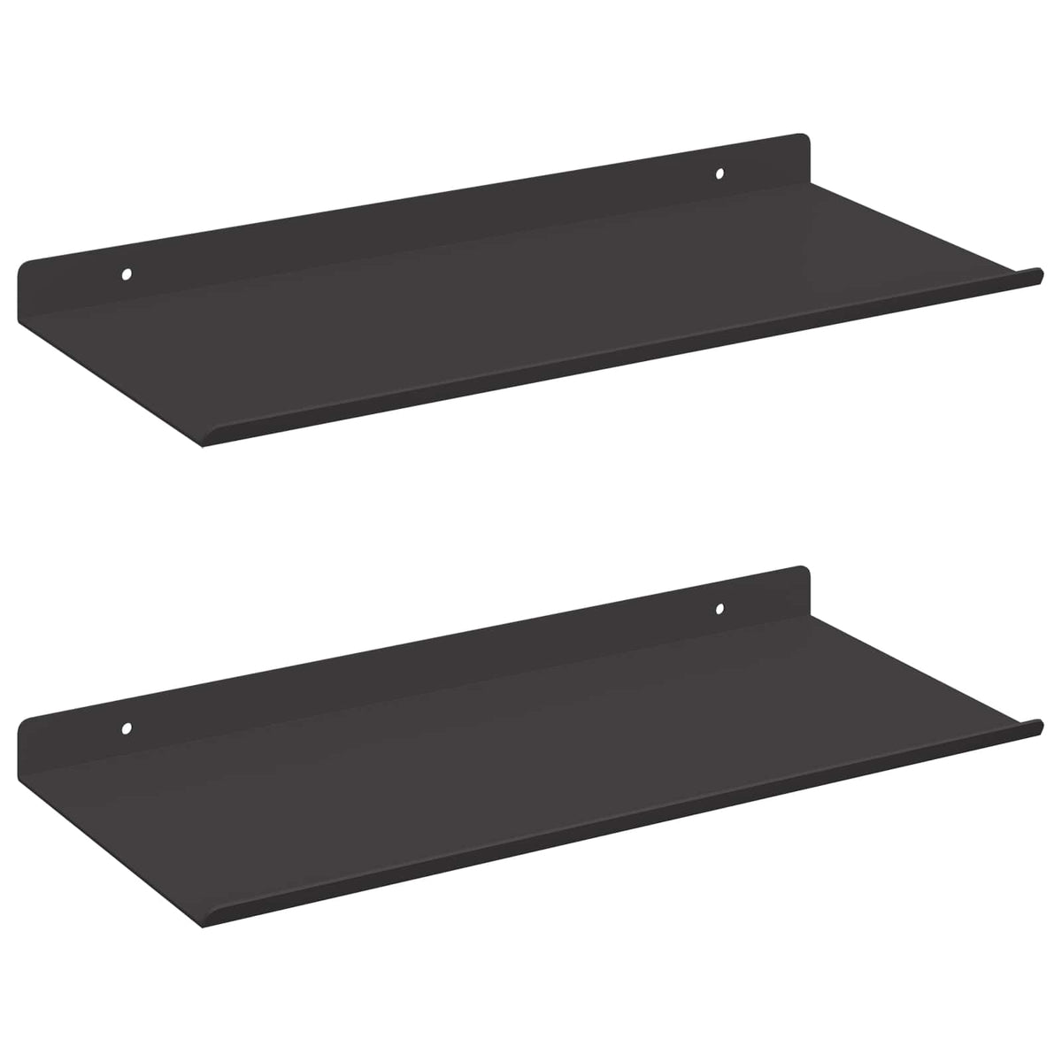 Plūduriuojanti lentyna 2 vnt. Juodas 40 x 18 x 2,5 cm Plienas