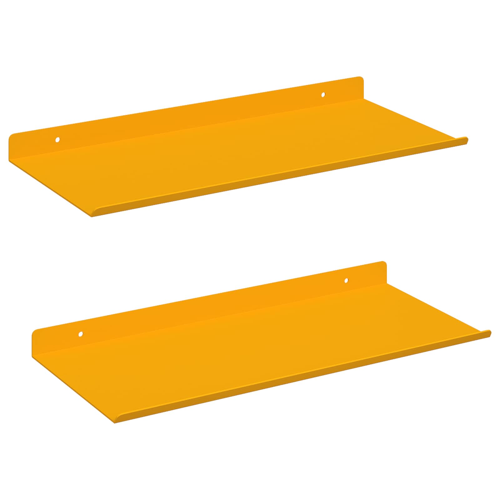 Sieninė lentyna 2 pcs Garučių geltona 40 x 18 x 2,5 cm