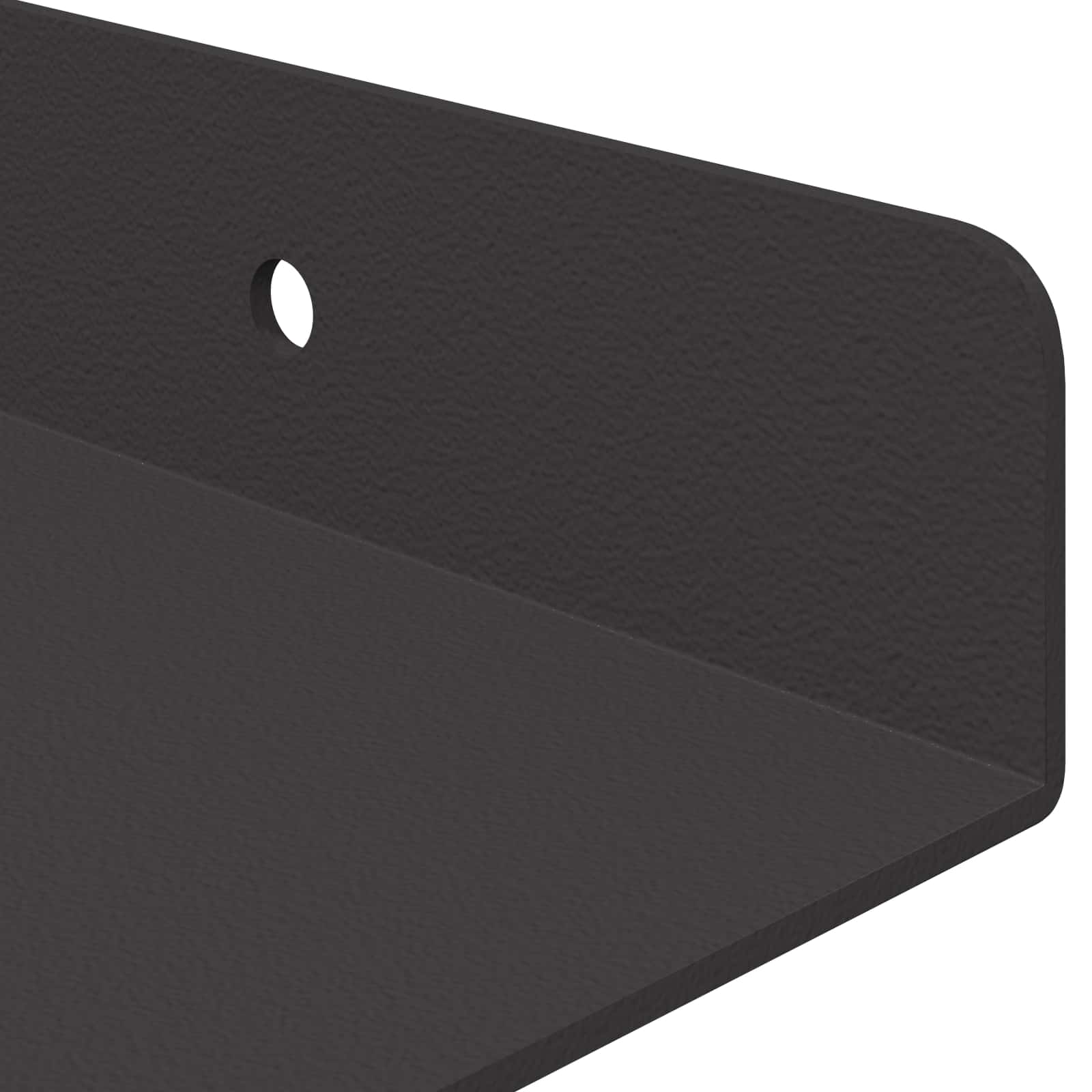 Plūduriuojanti lentyna 4 pcs Juodas 80 x 18 x 2,5 cm Plienas