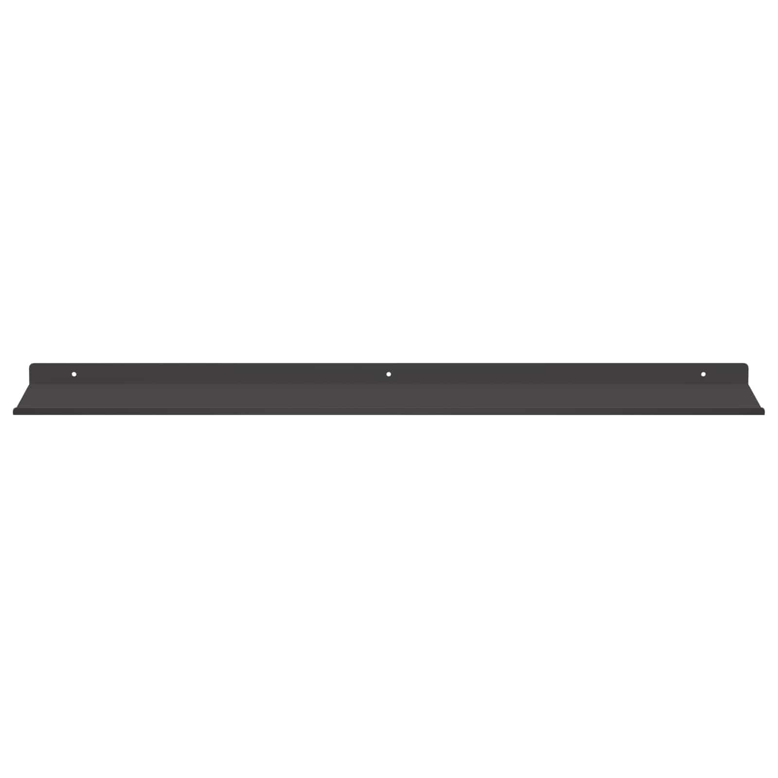 Plūduriuojanti lentyna 4 pcs Juodas 80 x 18 x 2,5 cm Plienas