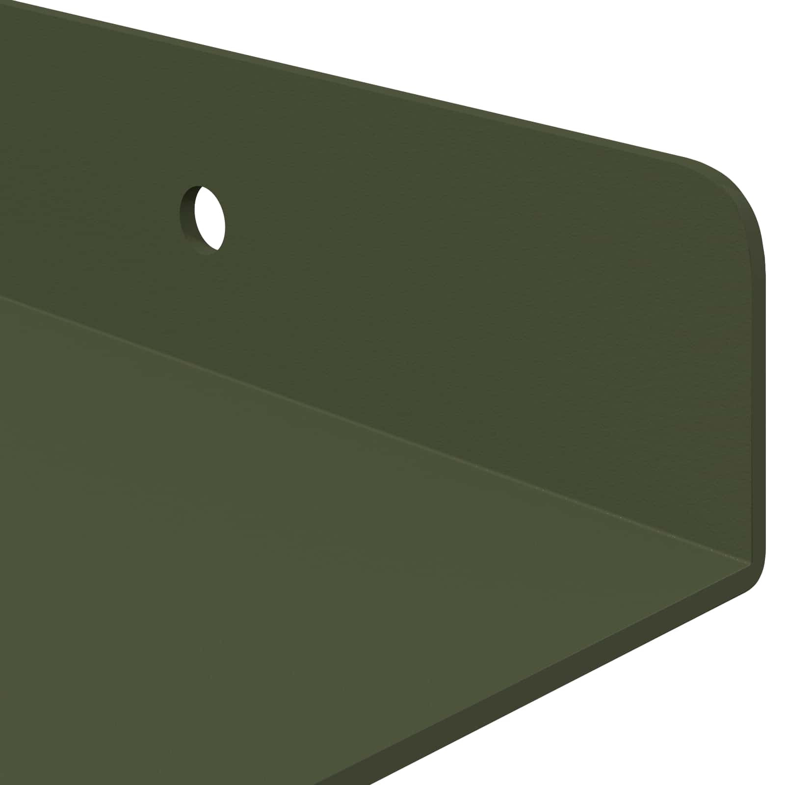 Wall shelf 4 pcs Olive green 80 x 18 x 2.5 cm