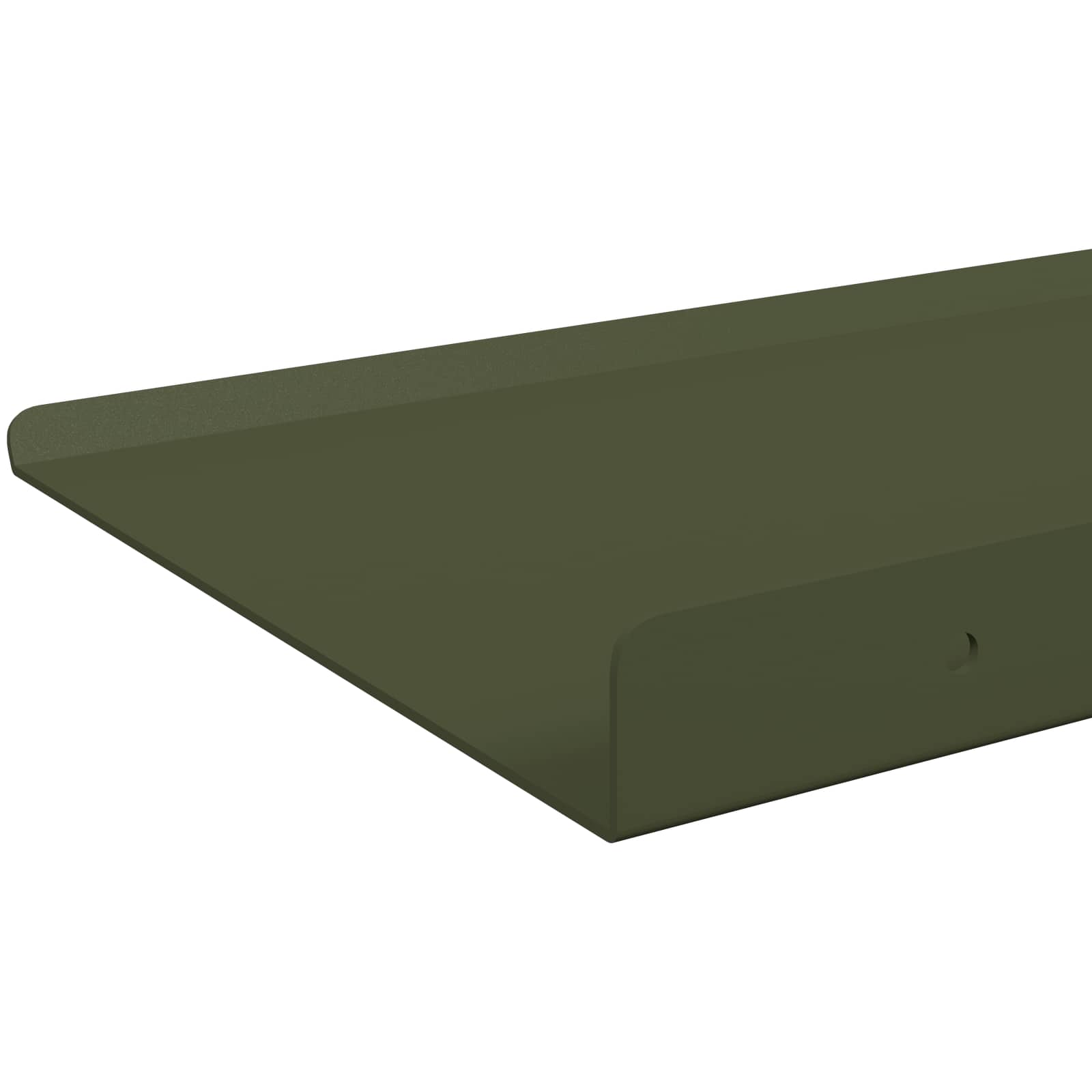 Wall shelf 4 pcs Olive green 80 x 18 x 2.5 cm
