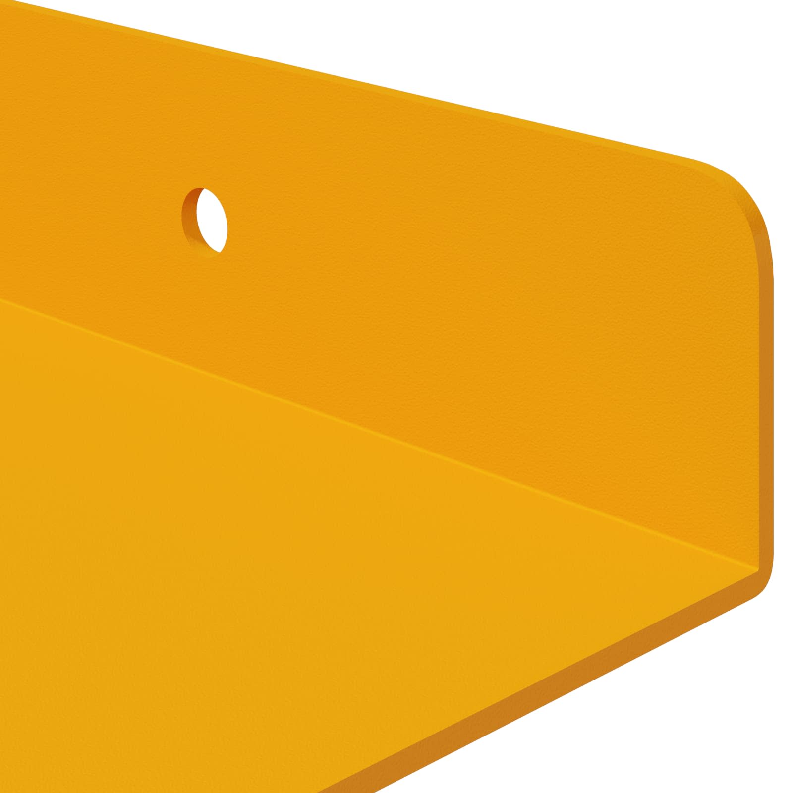 Wall Shelf 4 pcs High Gloss Yellow 100 x 18 x 2.5 cm