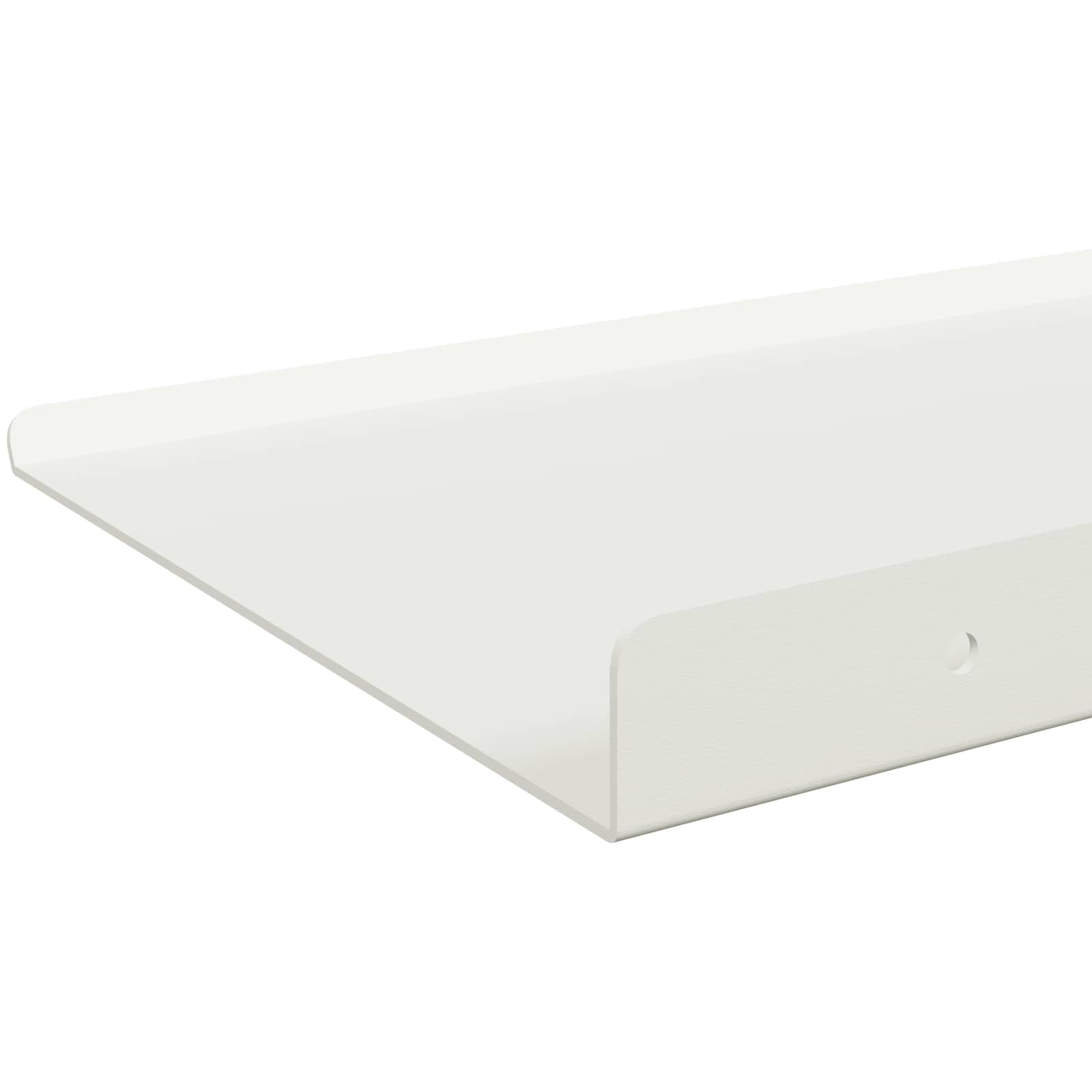 Plūduriuojanti lentyna 2 pcs Baltas 100 x 18 x 2,5 cm Plienas