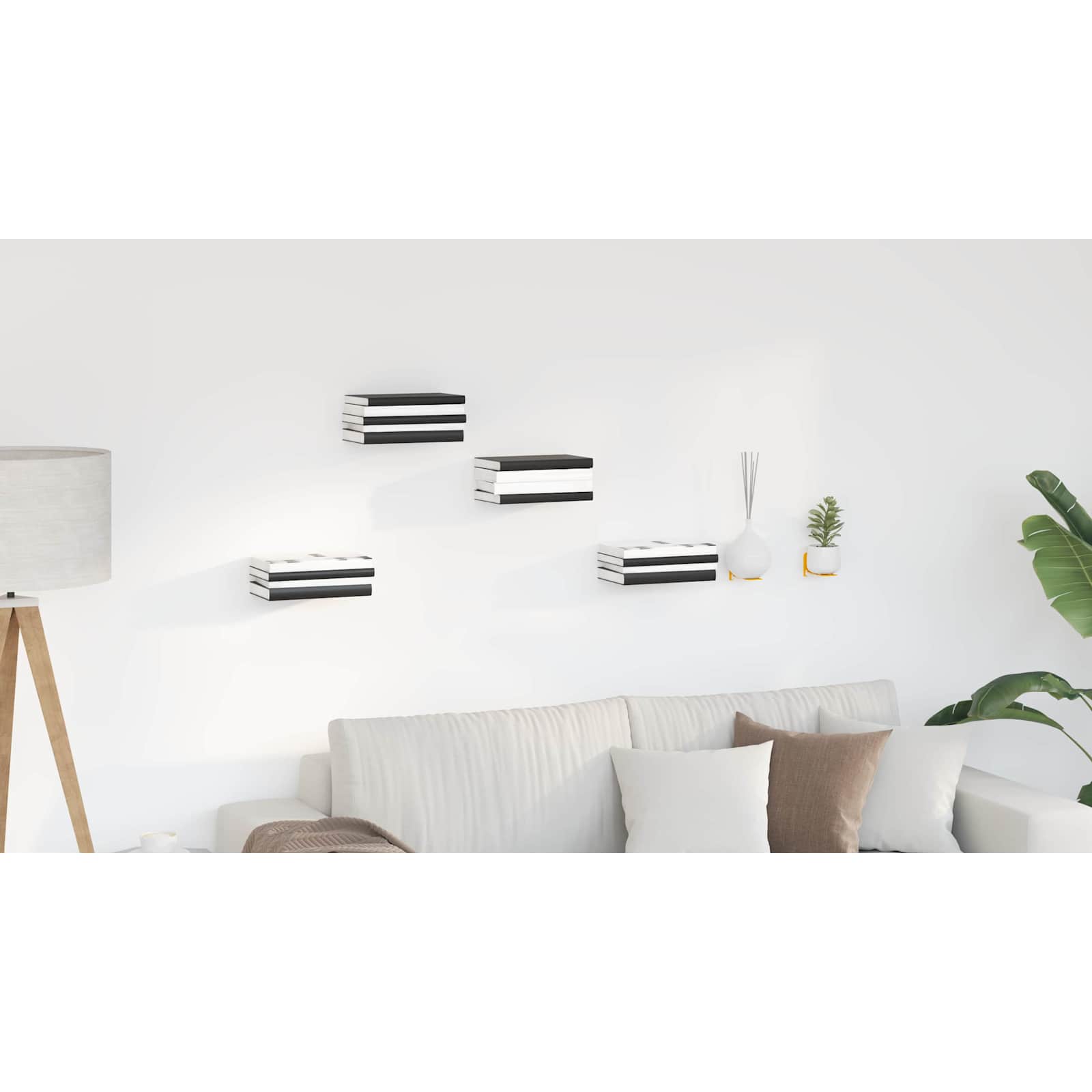 Plūduriuojanti lentyna 4 pcs Garučių geltona 6 x 10,8 x 6,6 cm