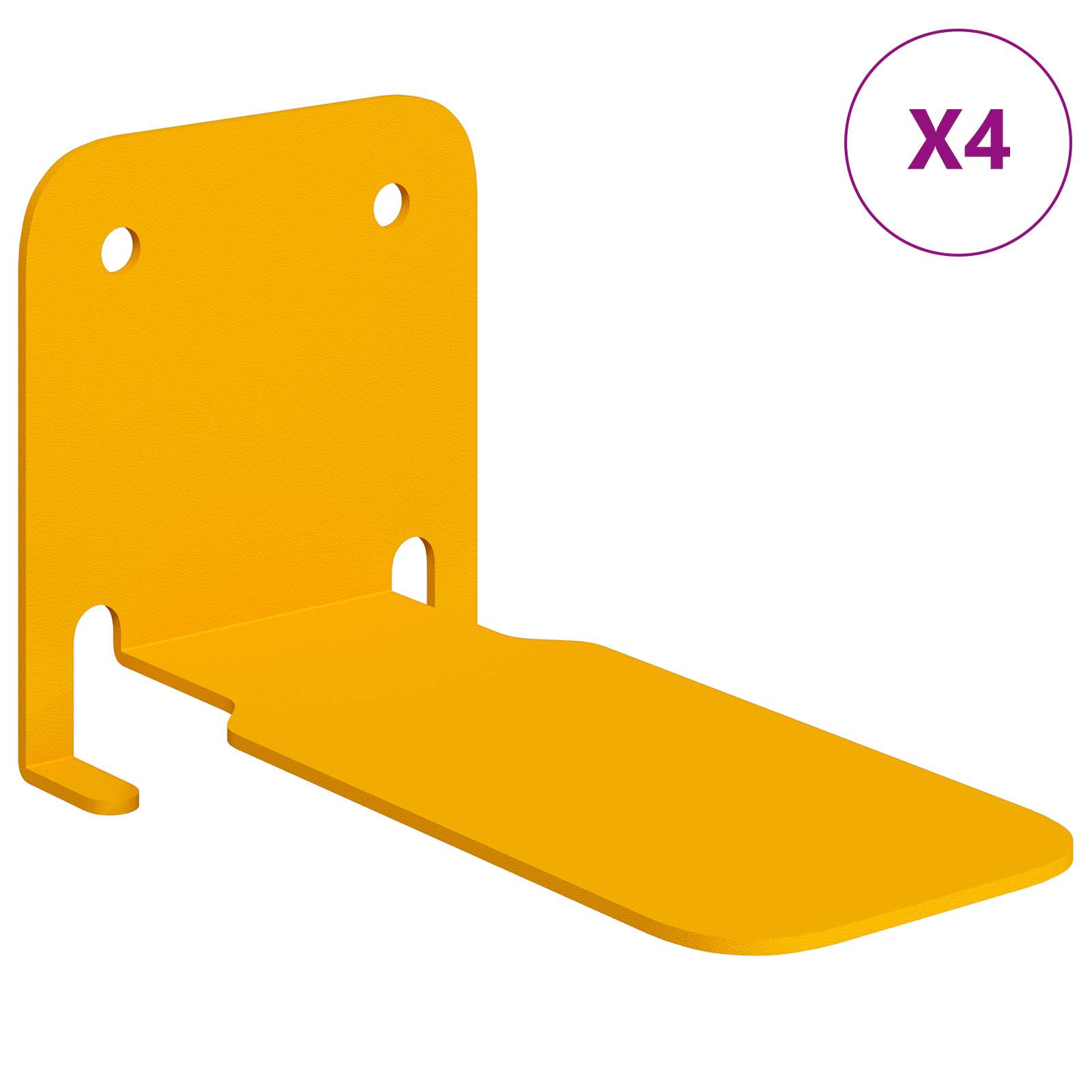 Plūduriuojanti lentyna 4 pcs Garučių geltona 6 x 10,8 x 6,6 cm