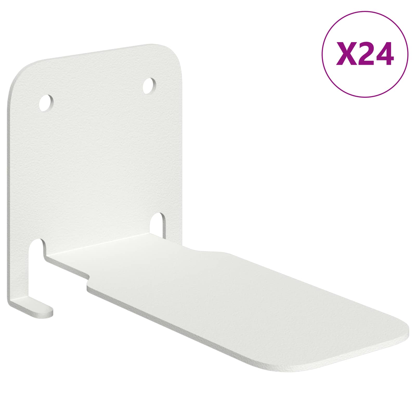 Plūduriuojanti lentyna 24 pcs Baltas 6 x 10,8 x 6,6 cm