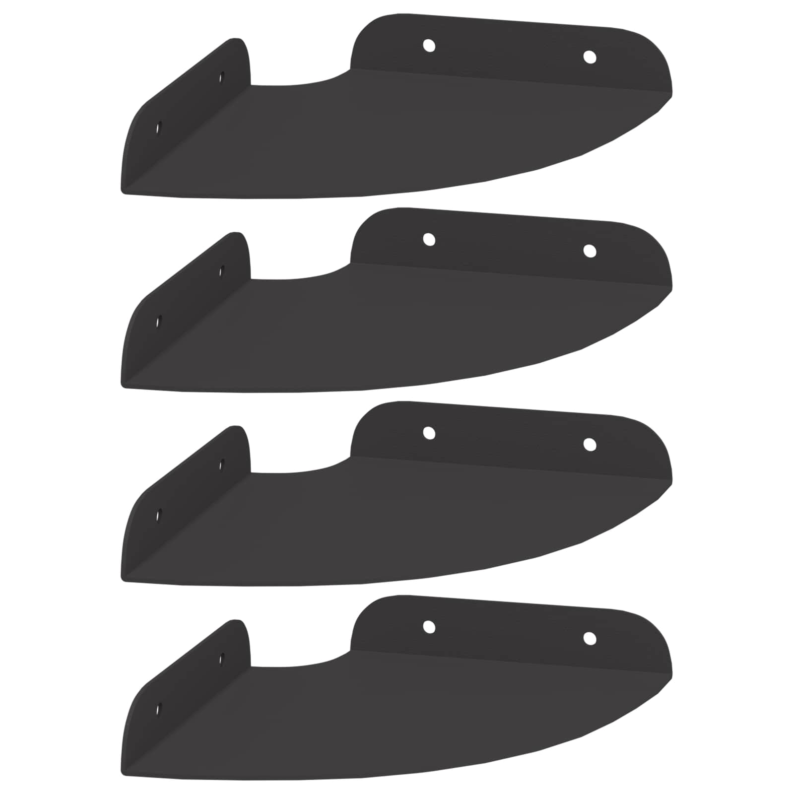 Plūduriuojanti lentyna su lentyna 4 pcs Juodas 15 x 15 x 2 cm