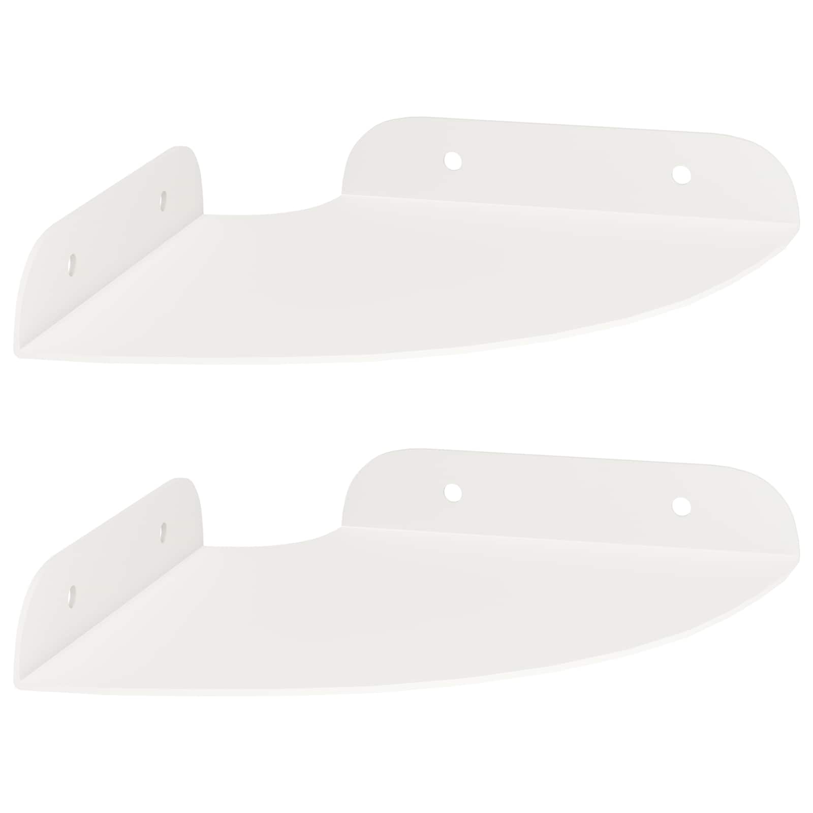 Plūduriuojanti lentyna su lentyna 2 pcs Baltas 15 x 15 x 2 cm