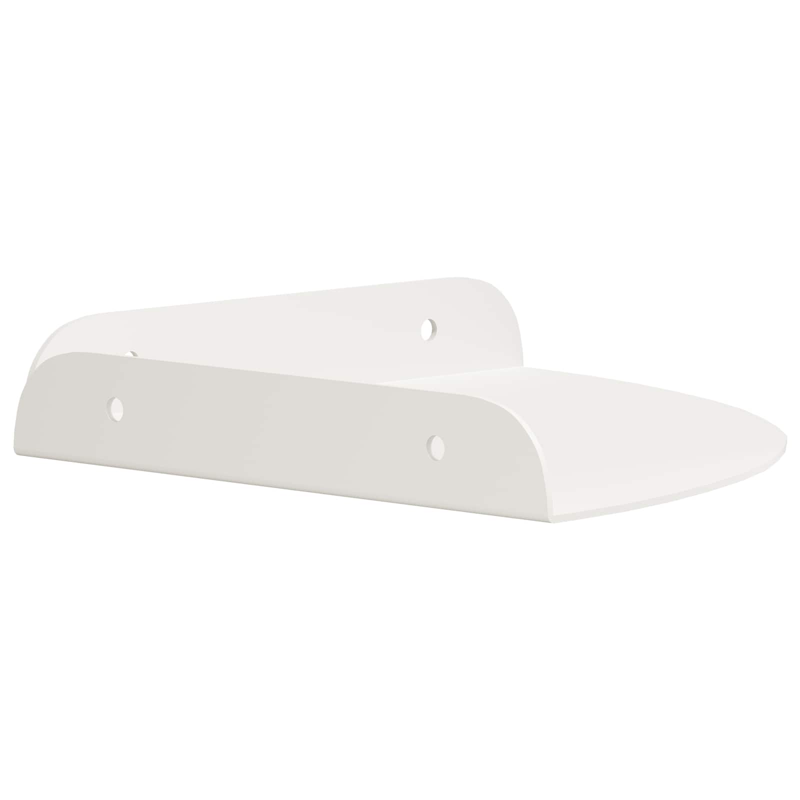 Plūduriuojanti lentyna su lentyna 2 pcs Baltas 18 x 18 x 2 cm