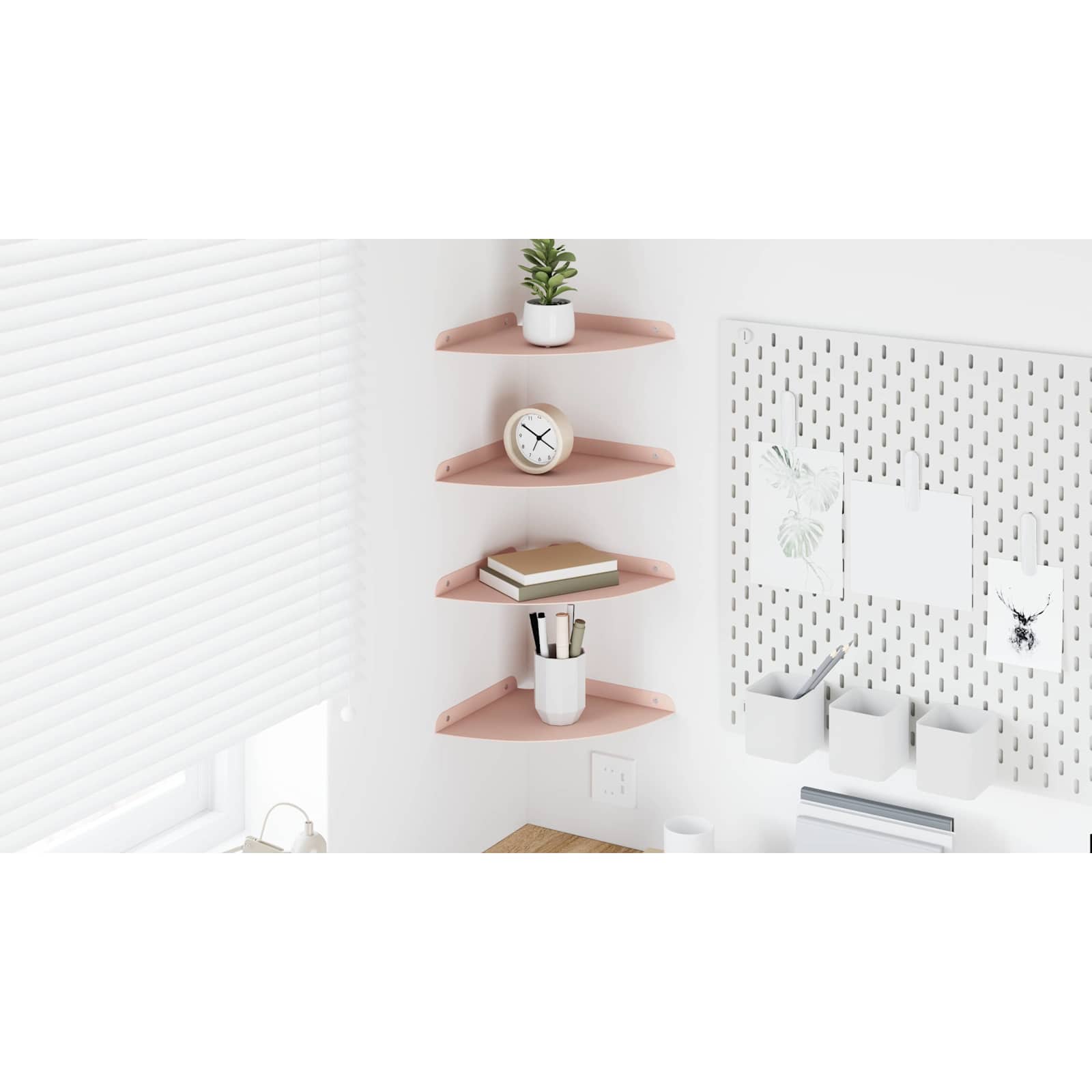 Plūduriuojanti lentyna su lentyna 4 pcs Rožinė 24 x 24 x 2 cm