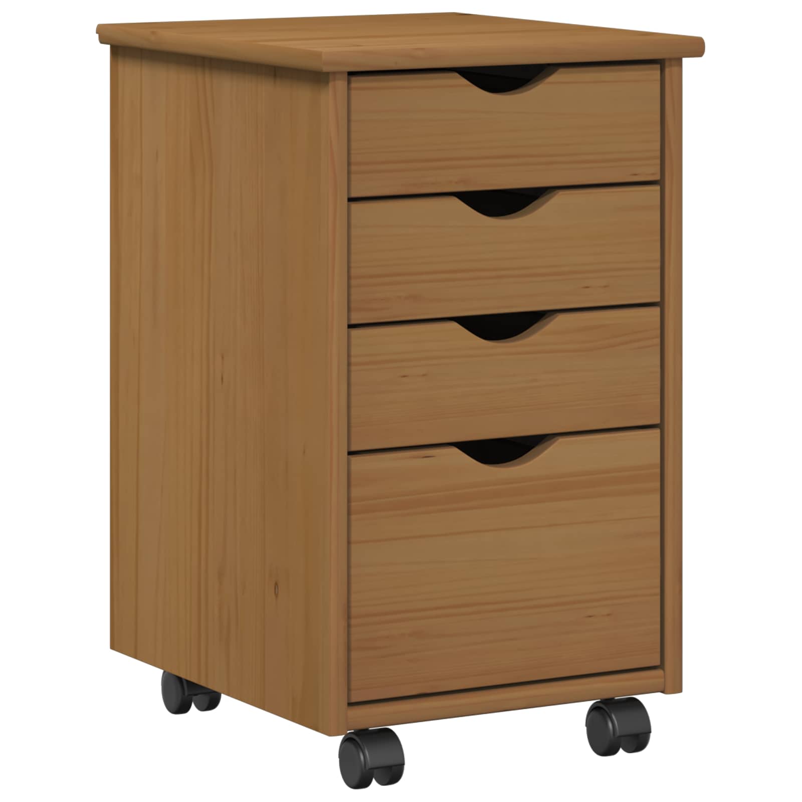 Mobile Pedestal with wheel MOSS Honey Brown 34 x 39 x 56 cm