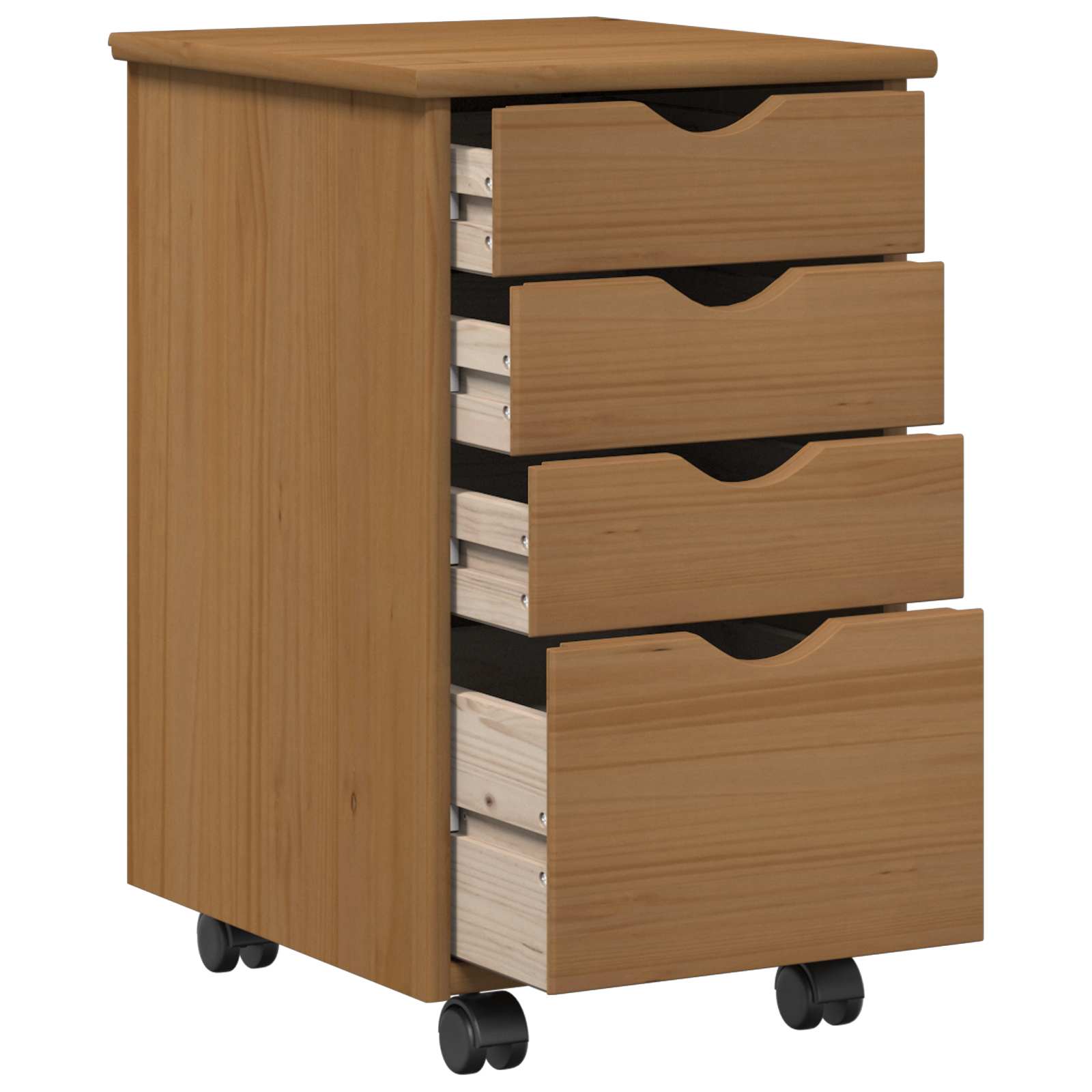 Mobile Pedestal with wheel MOSS Honey Brown 34 x 39 x 56 cm