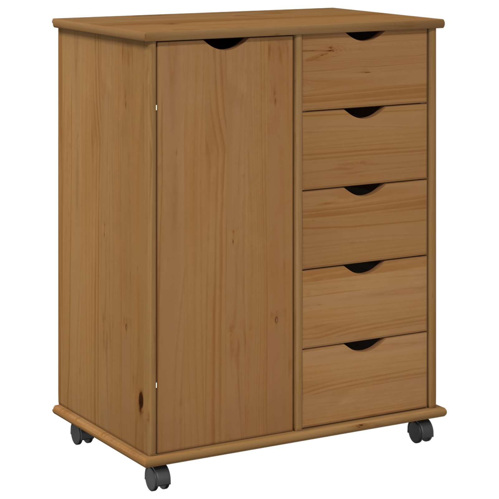 Ratuotas kabinetas su ratu Medus ruda 63,5 x 39 x 79 cm