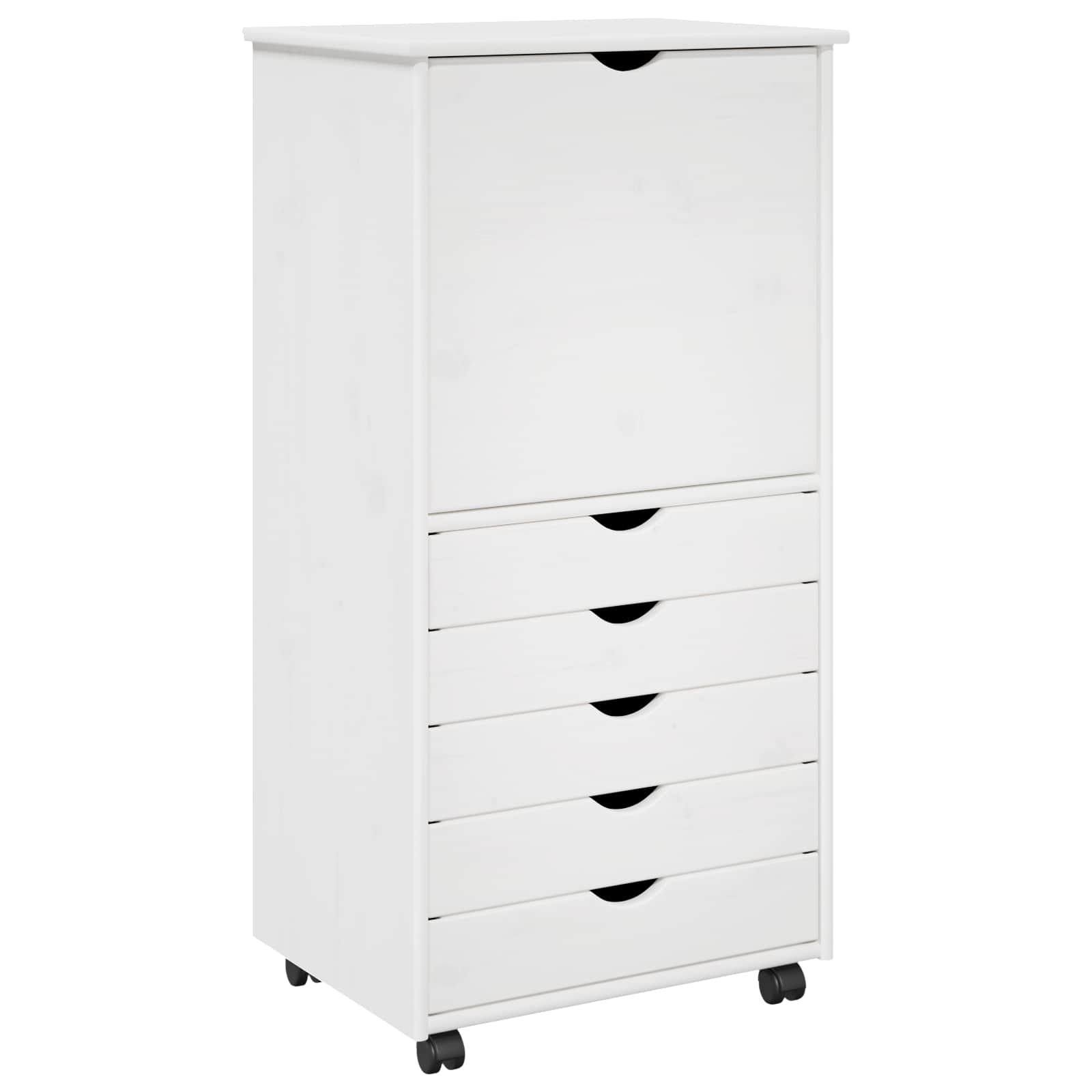 Ratuotas kabinetas Balta 53 x 39 x 103 cm Kietas pušies medis